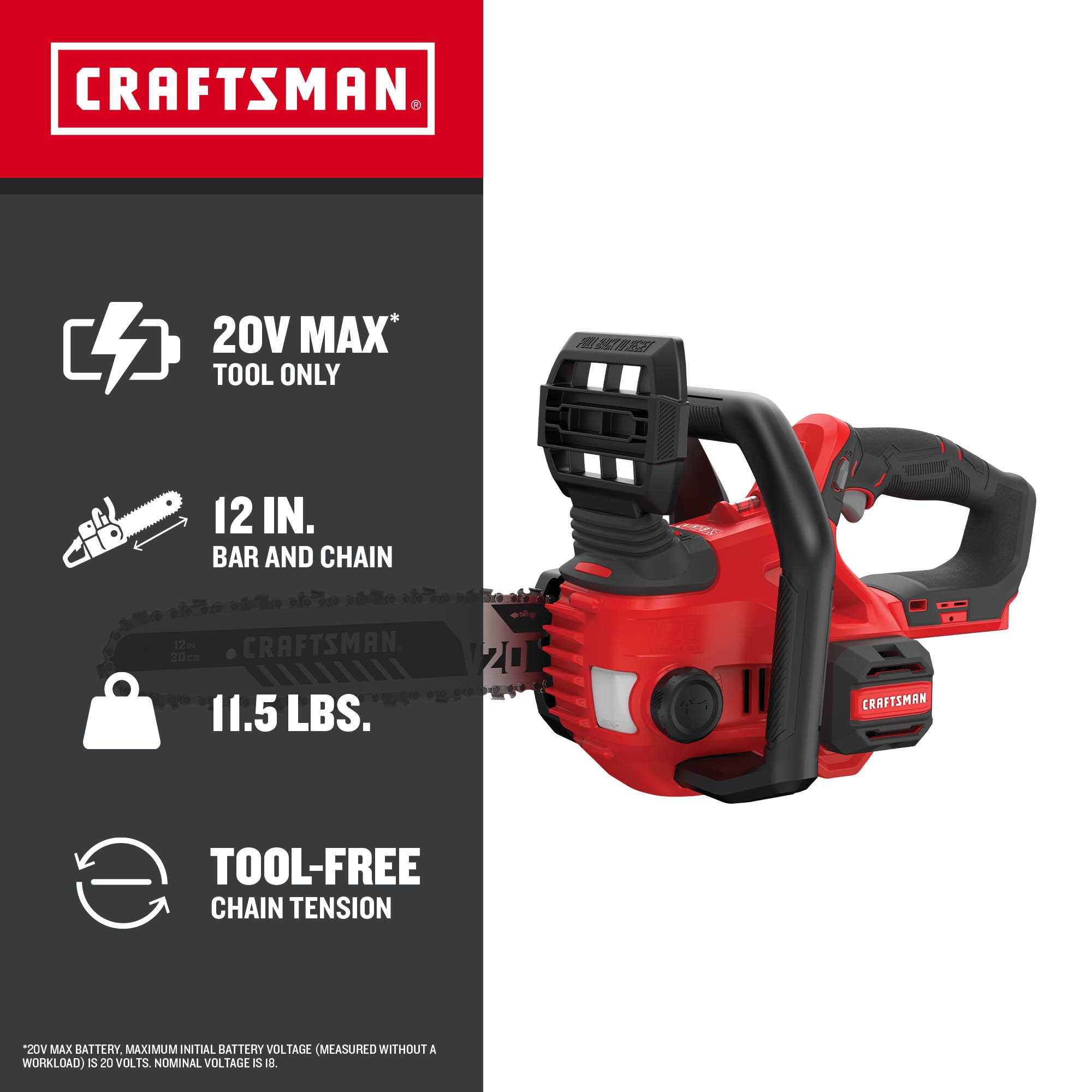 CRAFTSMAN CMCCS620B Cordless-Chainsaw - View #2