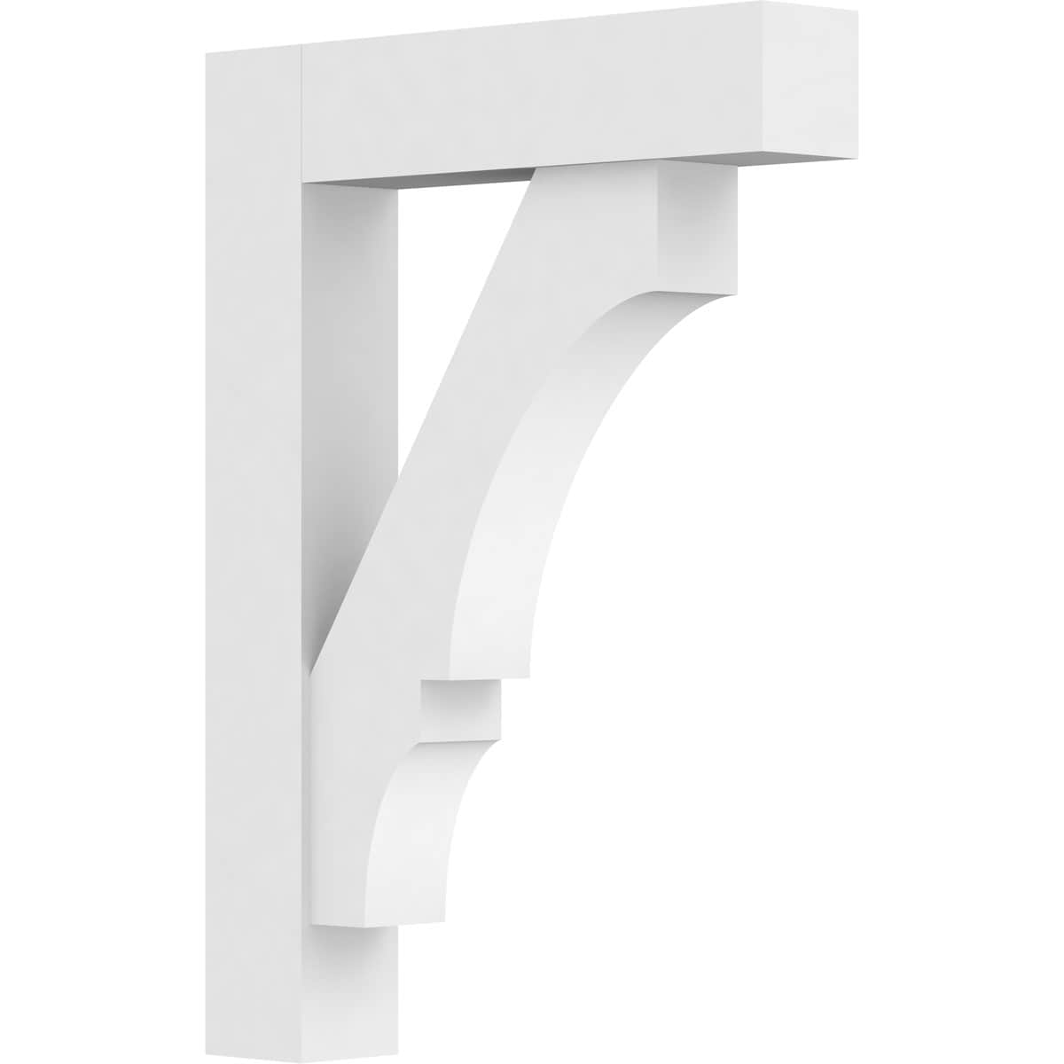 Ekena Millwork BKTP03X16X22BOA05 Standard Balboa 3-in x 16-in x 22-in White PVC Standard bracket