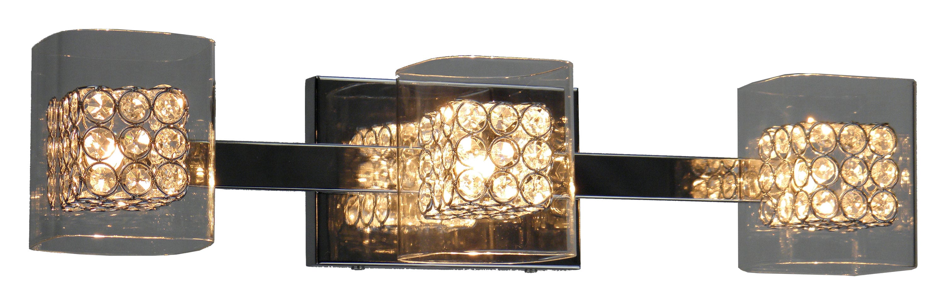 Whitfield Lighting VL833-3CH 24-in 3-Light Satin Nickel Transitional Vanity Light
