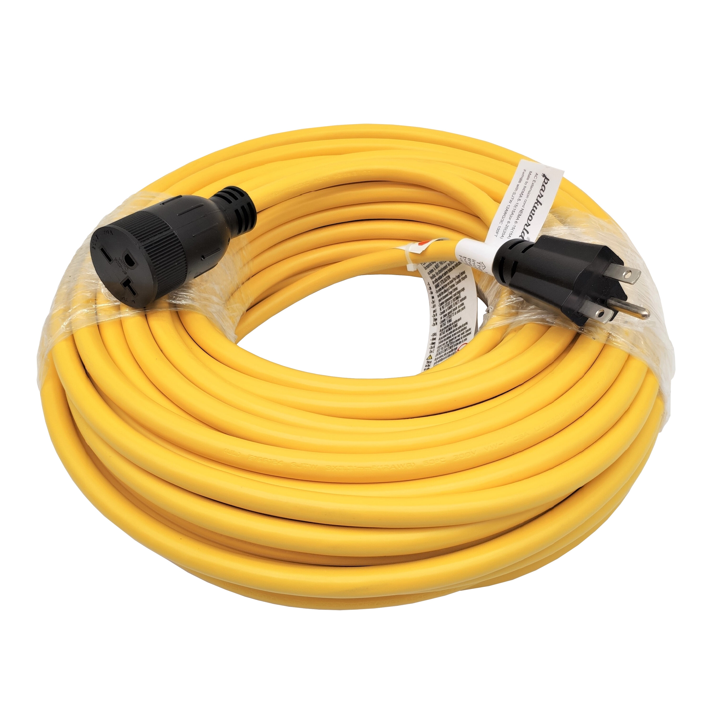 parkworld 62251 100-ft 12 / 3 3 Prong Yellow Indoor/Outdoor SJTW Heavy Duty General Extension Cord