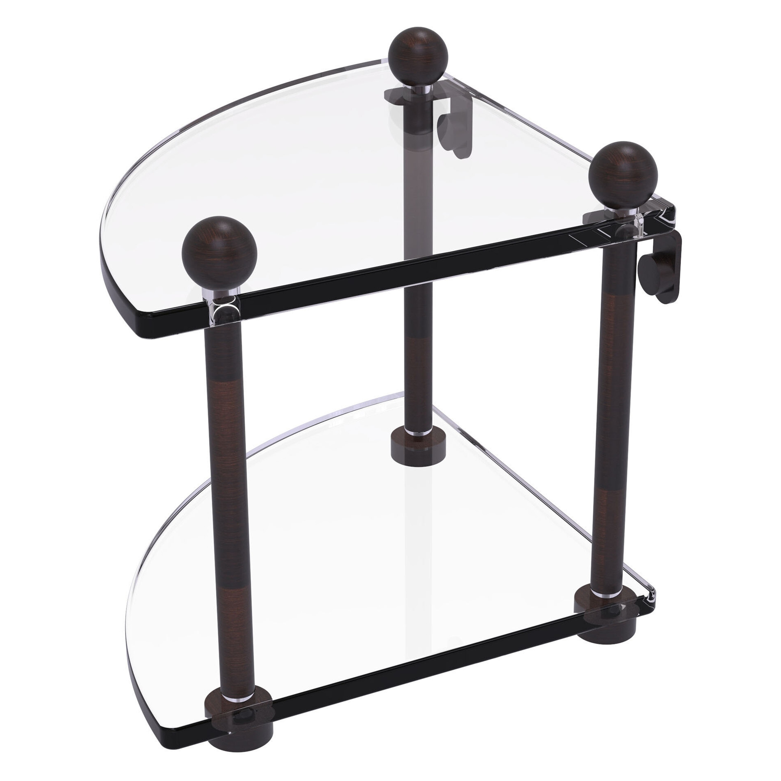 Allied Brass PR-3-VB Prestige Regal Venetian Bronze 2 -Tier Wall mount Corner Bathroom Shelf ( 8-in x 8-in x 8-in )