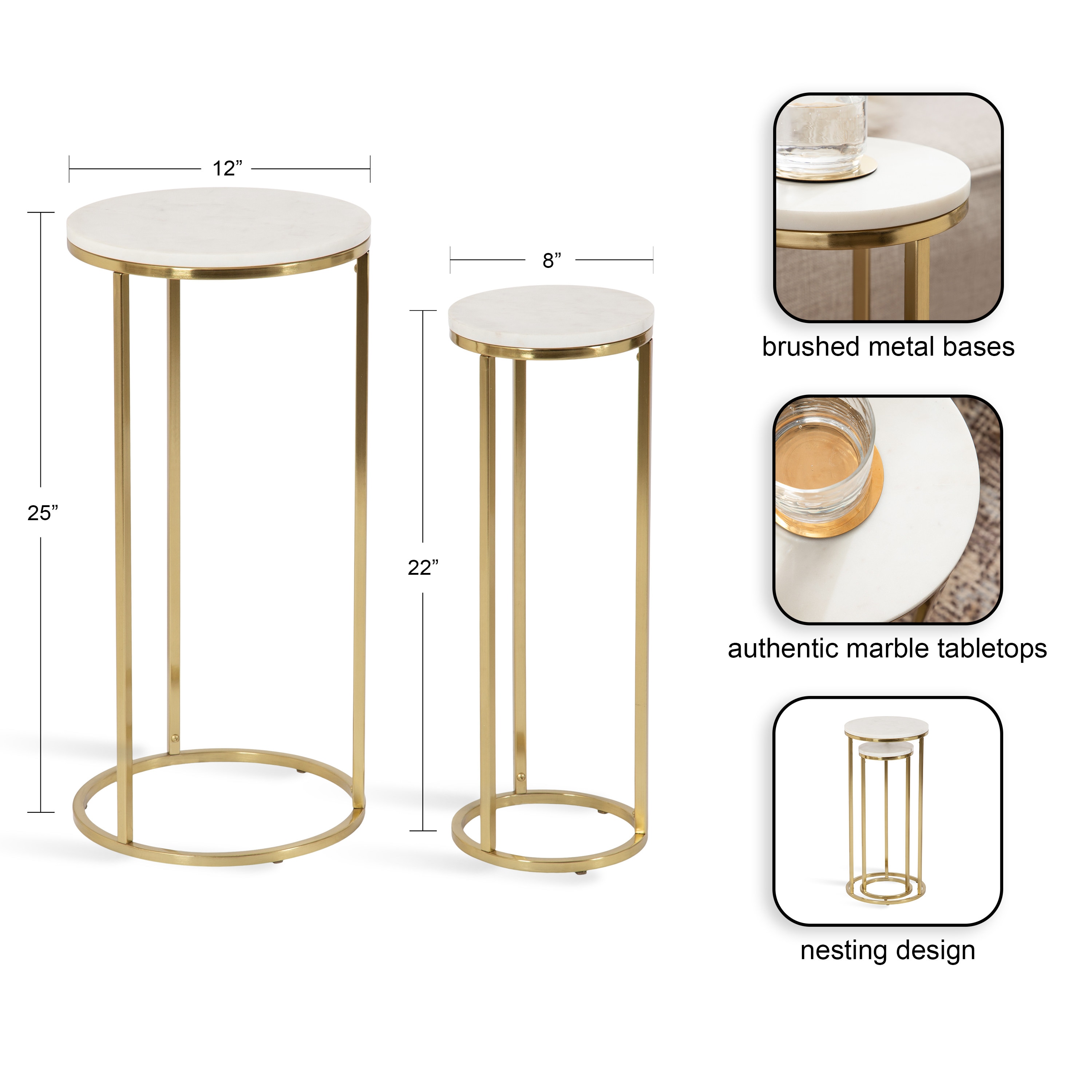 Kate and Laurel 224913 End-Tables - View #2