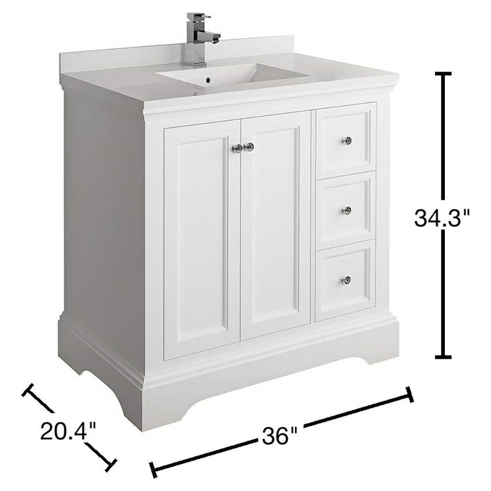 Fresca FCB2436WHM-CWH-U Bath-Vanity-Combo - View #6