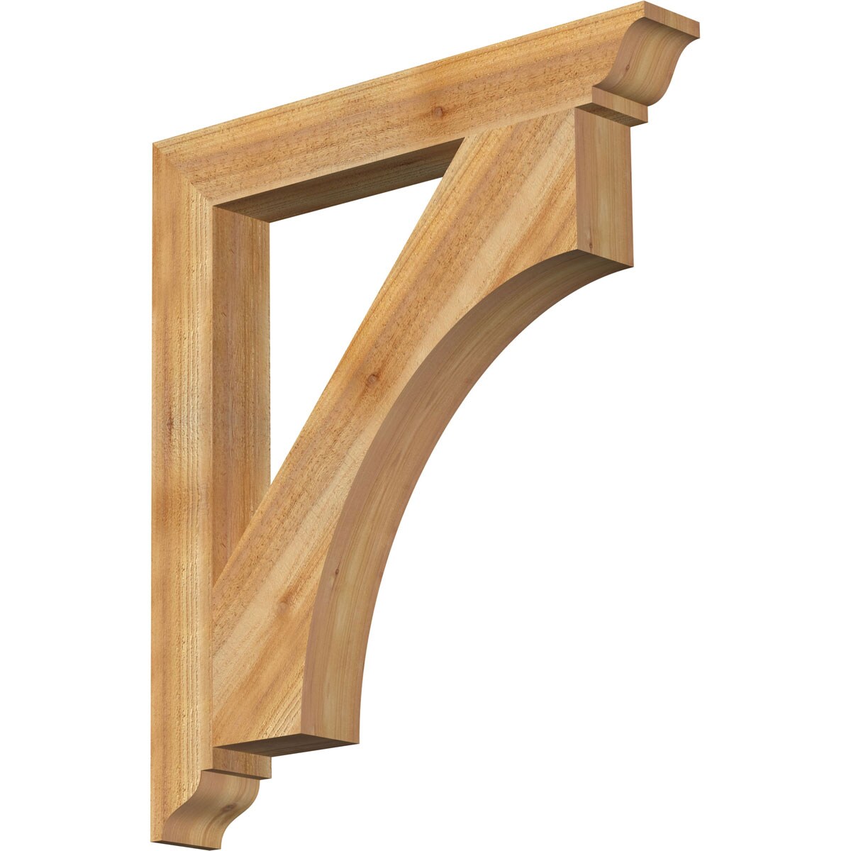 Ekena Millwork BKT04X30X34WTL01RWR Westlake traditional rough sawn 4-in x 30-in x 34-in Western red cedar Brown Wood Standard bracket