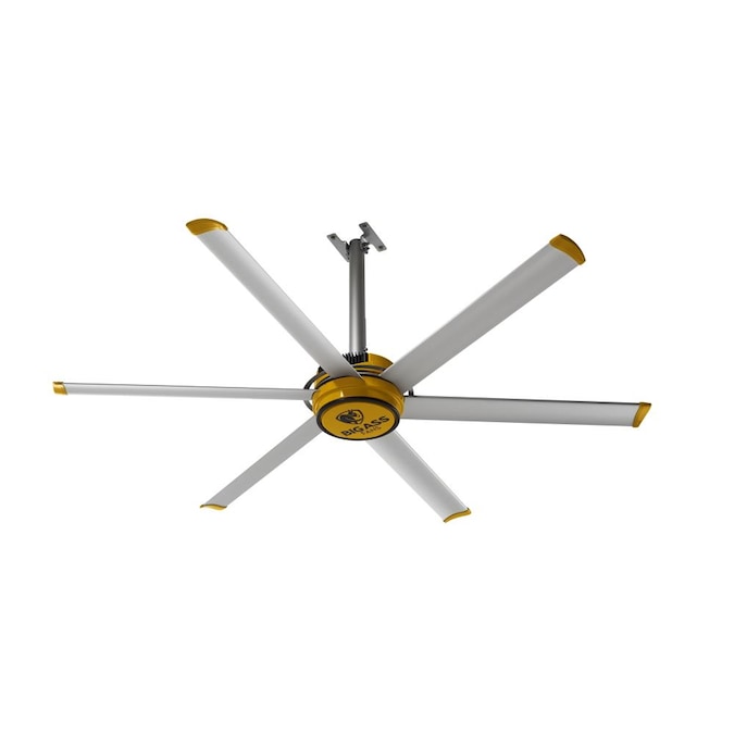Big Ass Fans 84 In Silver And Yellow, Big Ceiling Fans