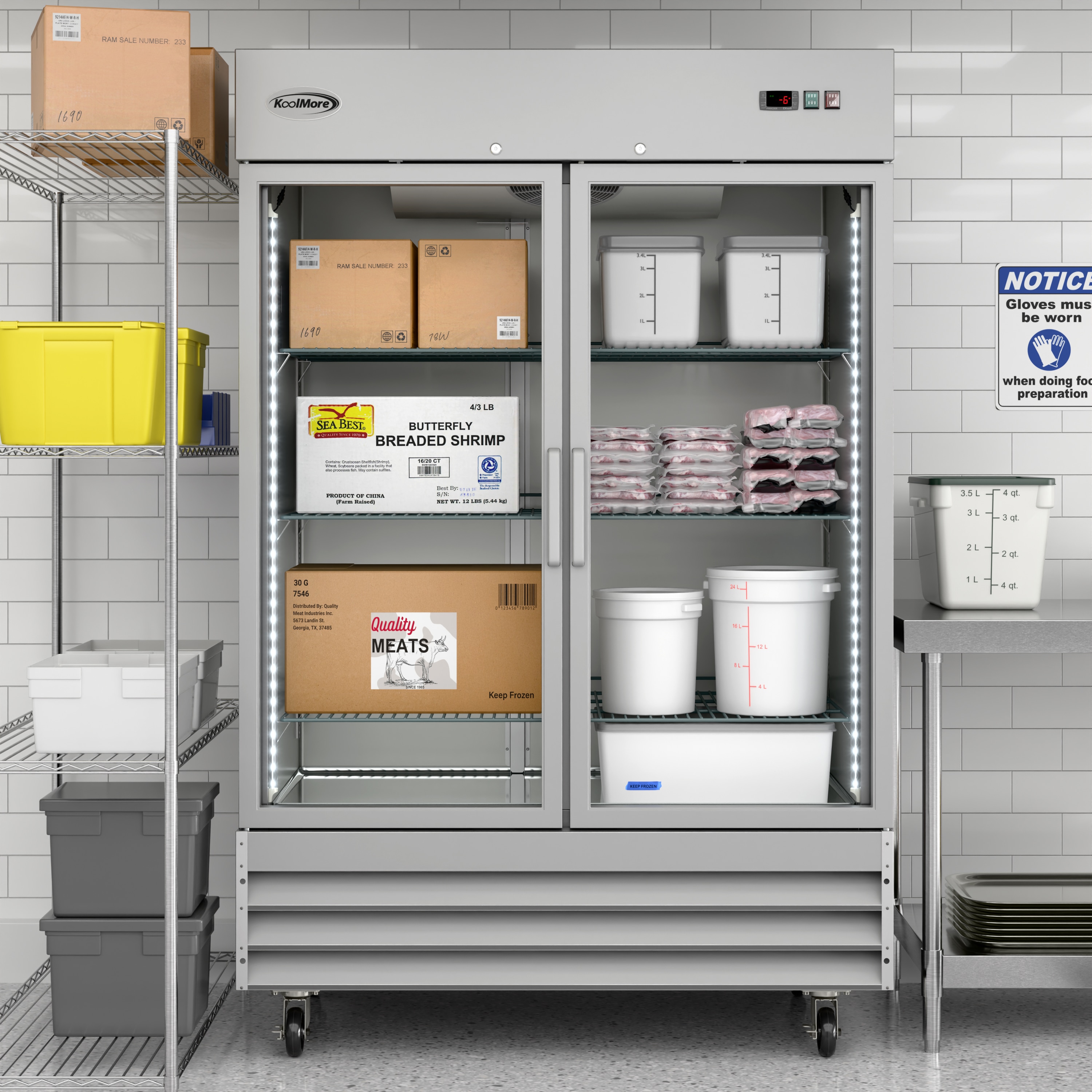 KoolMore LOW-RIF-2D-GD Commercial-Freezers - View #2