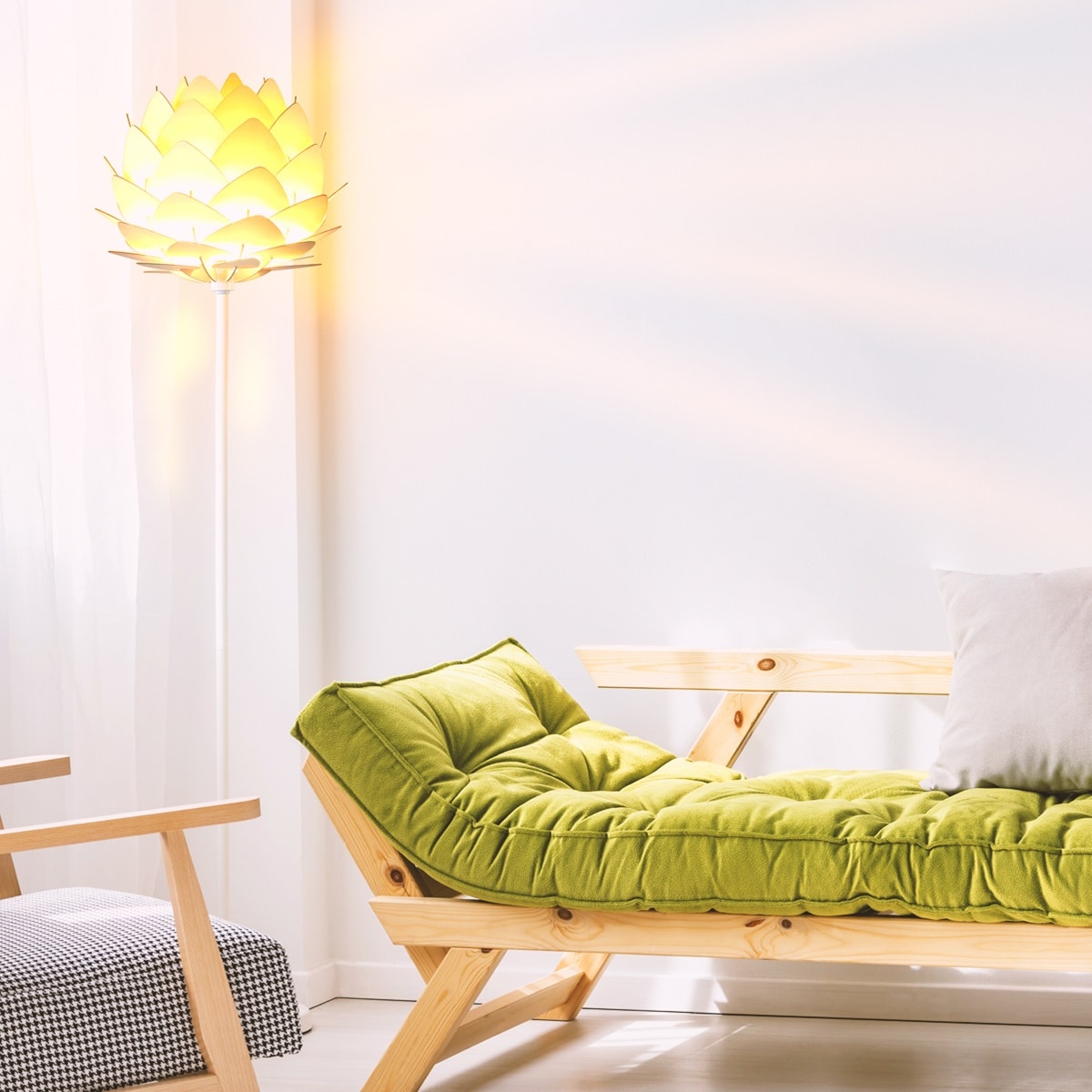 White 66" Torchiere Floor Lamp with Google Assistant for Kids