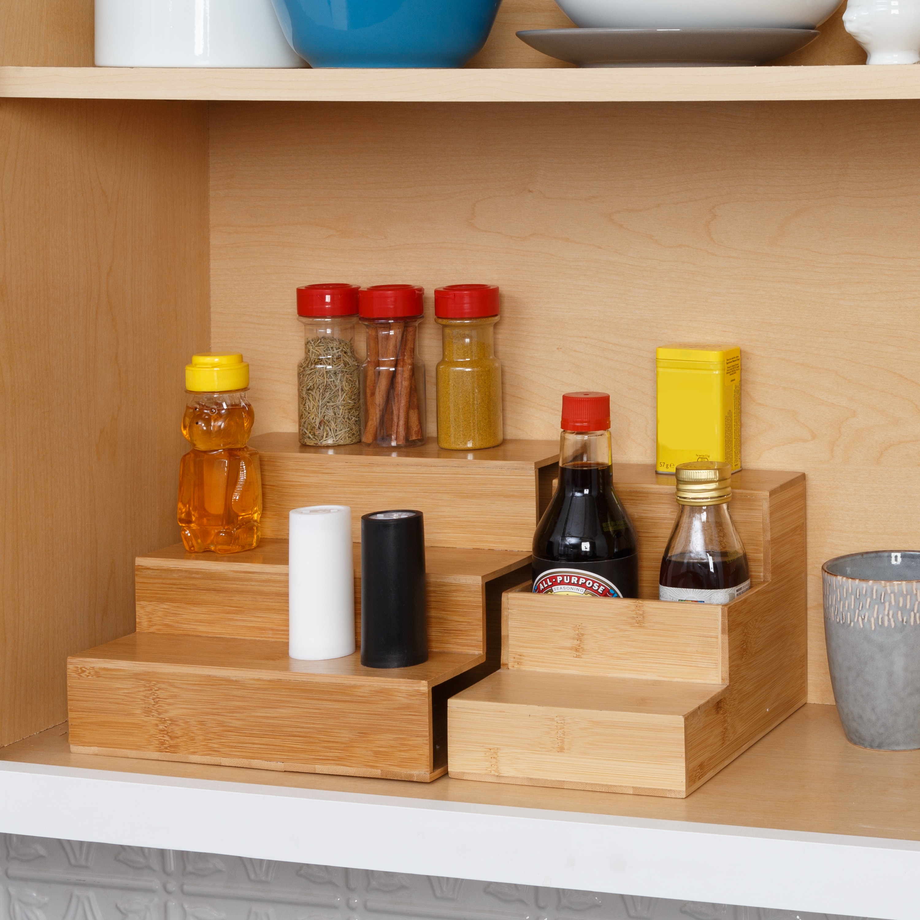 Wholesale Reusable Wall Mounted Spice Bottle Rack Holder Corner Basket  Shelf For Kitchen Home Storage