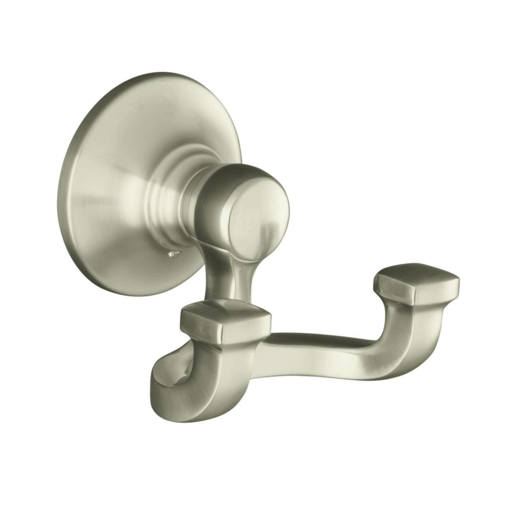 KOHLER 11414-BN Bancroft Vibrant Brushed Nickel Double -Hook Wall mount Towel Hook