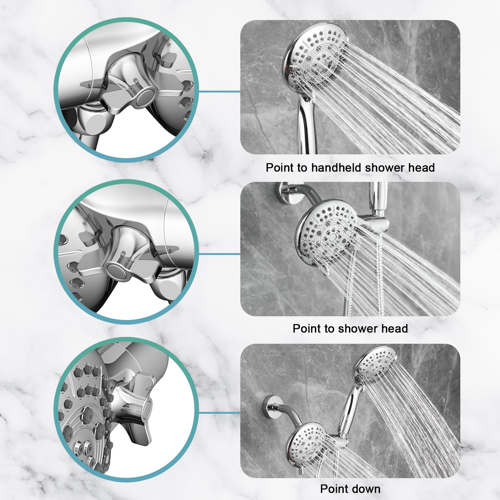 Cobbe LSKSSF0102C Showerhead-Bar-Panels - View #4