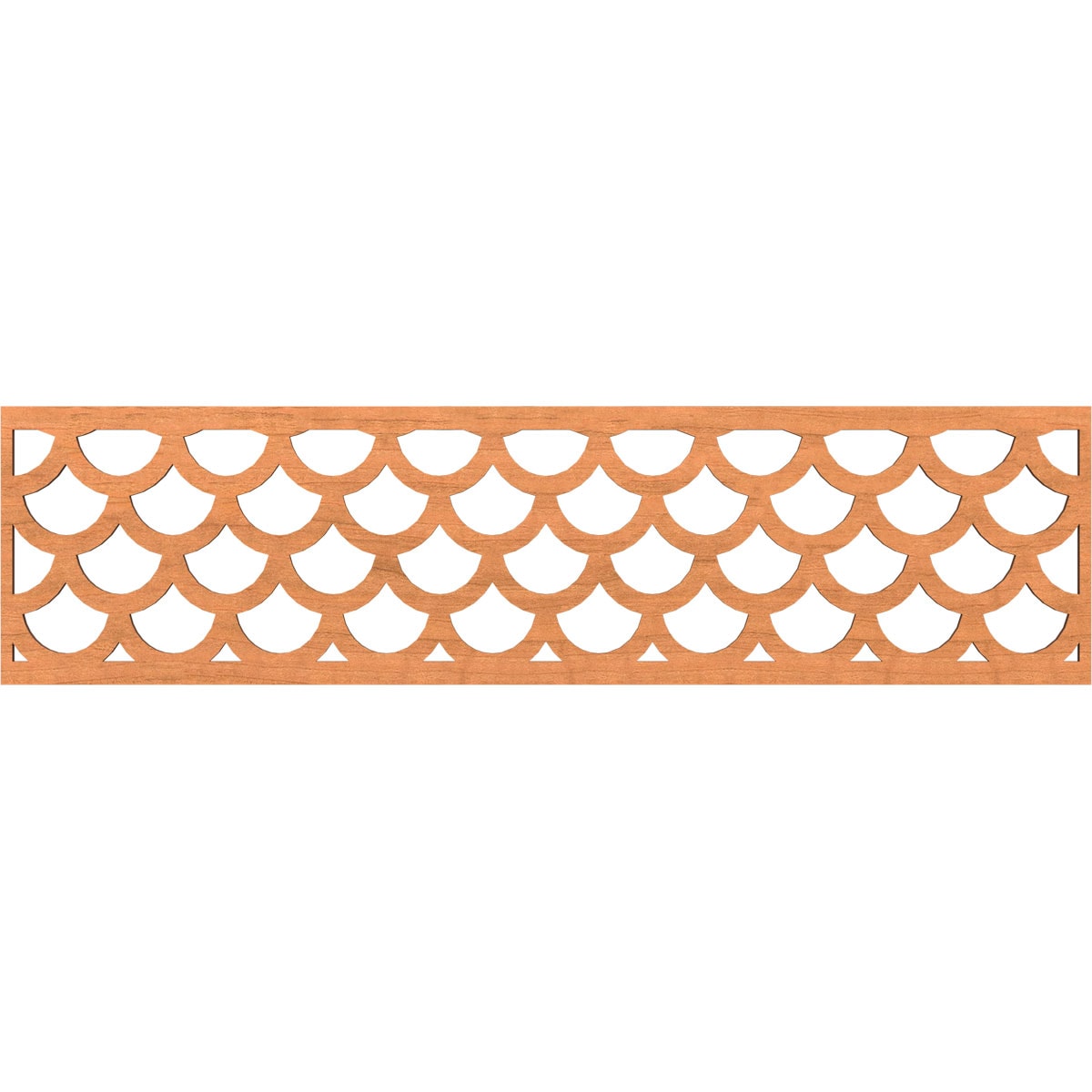 Ekena Millwork MLDA12X47HUDCH Hudson Fretwork Flat Trim 12-in x 3.92-ft Cherry Brown Unfinished 2156482 Pierced Wall Panel Moulding