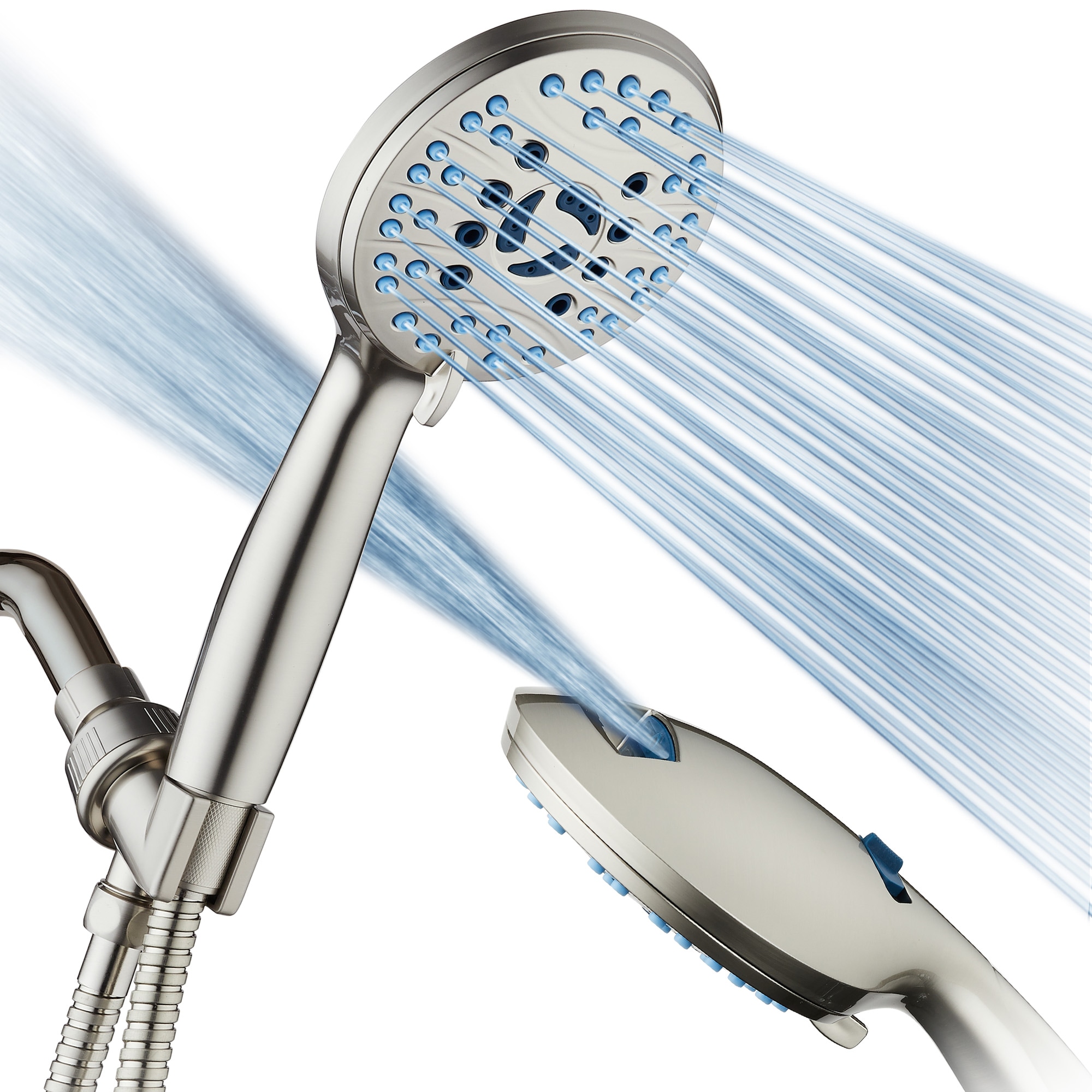 AquaCare Satin Nickel Handheld Shower Head 1.8-GPM (6.8-LPM) in the ...