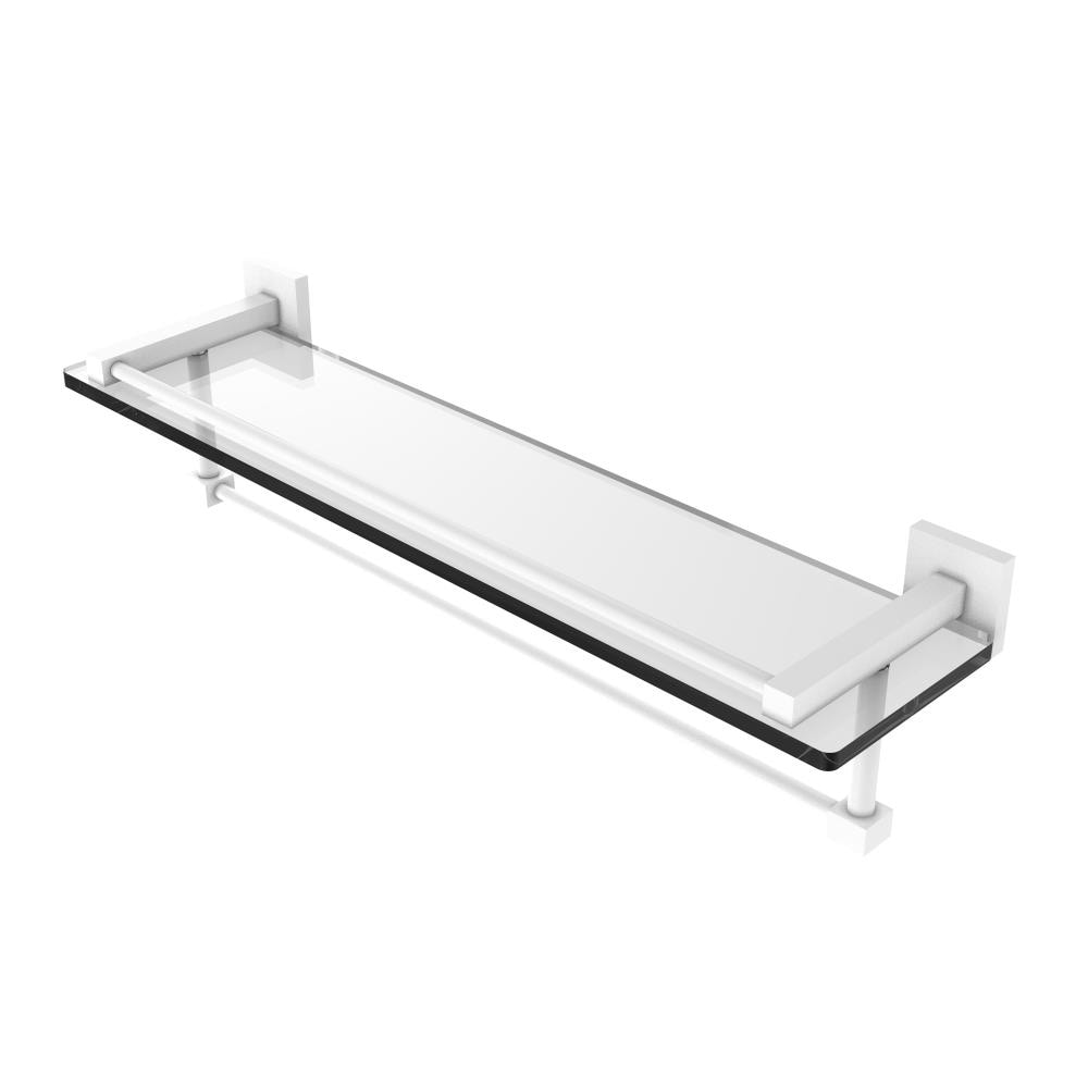 Allied Brass MT-1-22TB-GAL-WHM Montero Matte White Wall mount Bathroom Shelf ( 22-in x 5.3-in x 5-in )