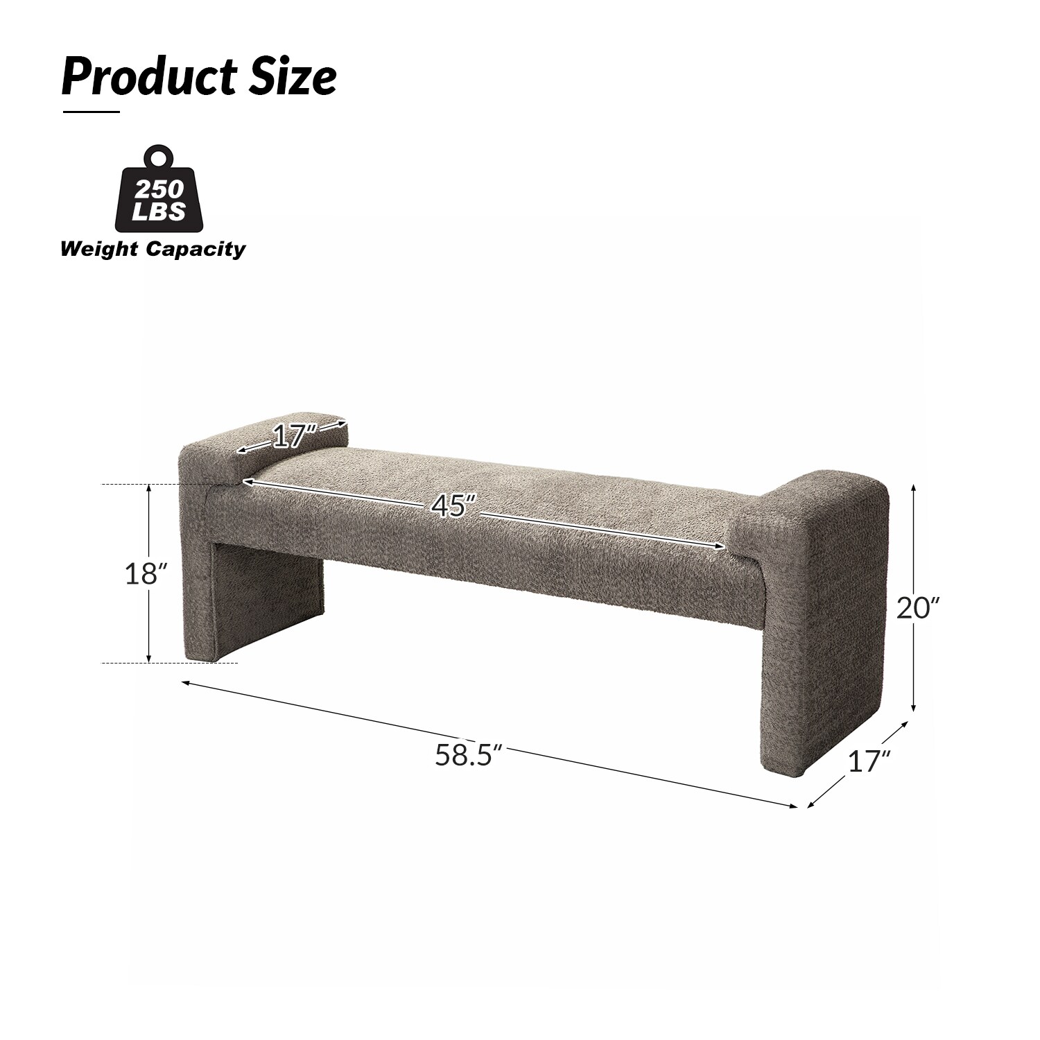14 Karat Home BEJK0788-GRY bench - View #8