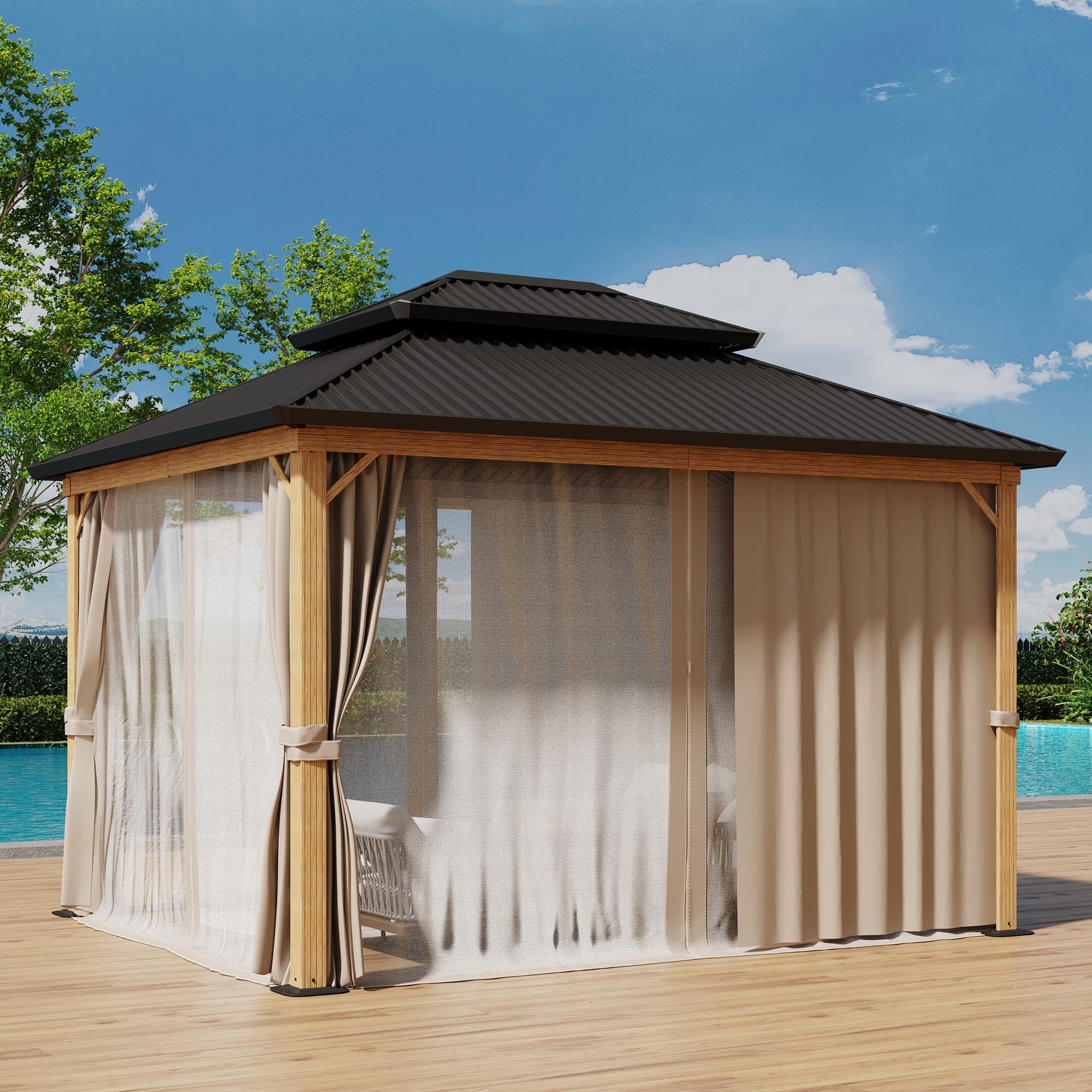 StarEcho VC-WYGZ602 Wood-Resin-Gazebos - View #8