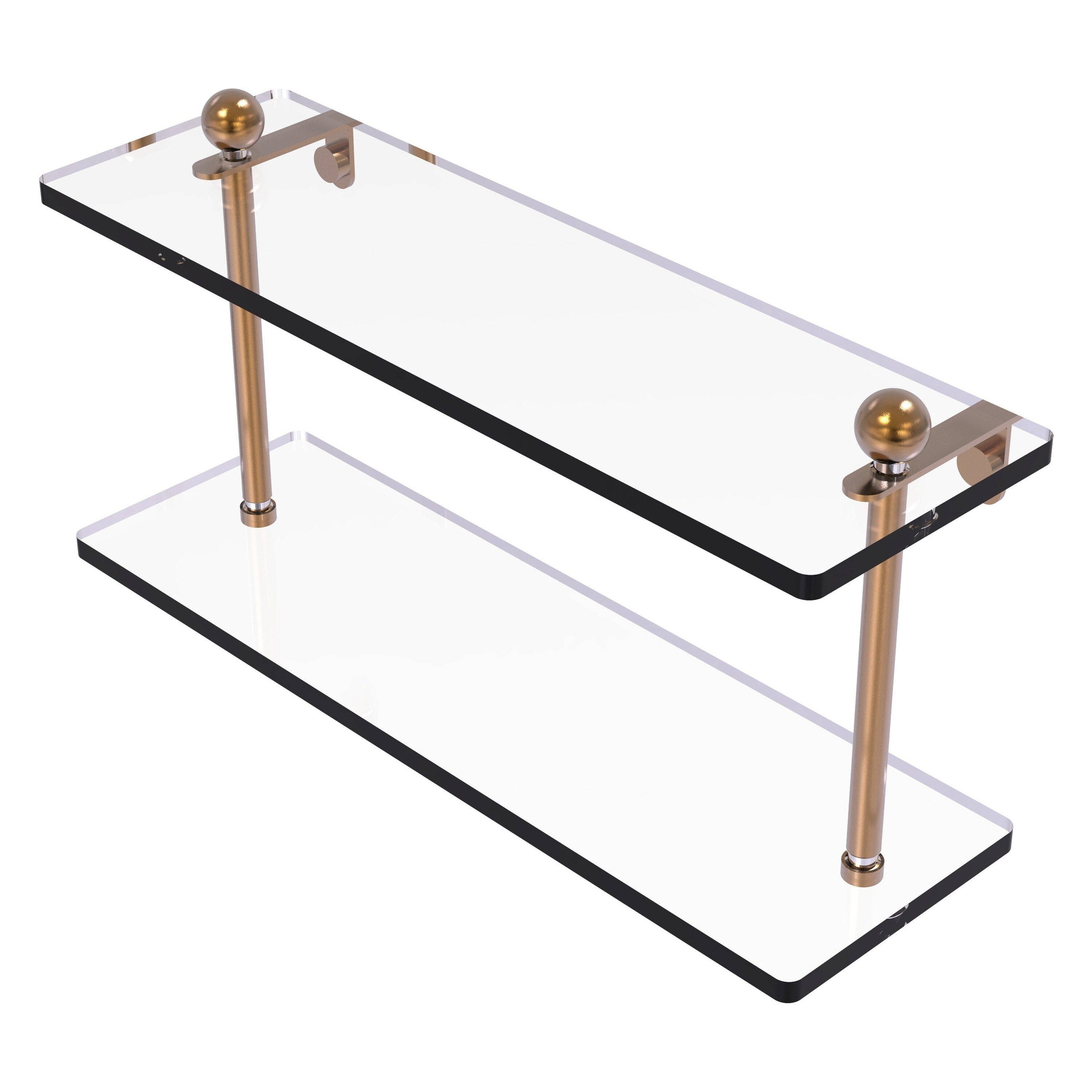 Allied Brass PR-2/16-BBR Prestige Regal Brushed Bronze 2 -Tier Wall mount Bathroom Shelf ( 16-in x 8-in x 5-in )