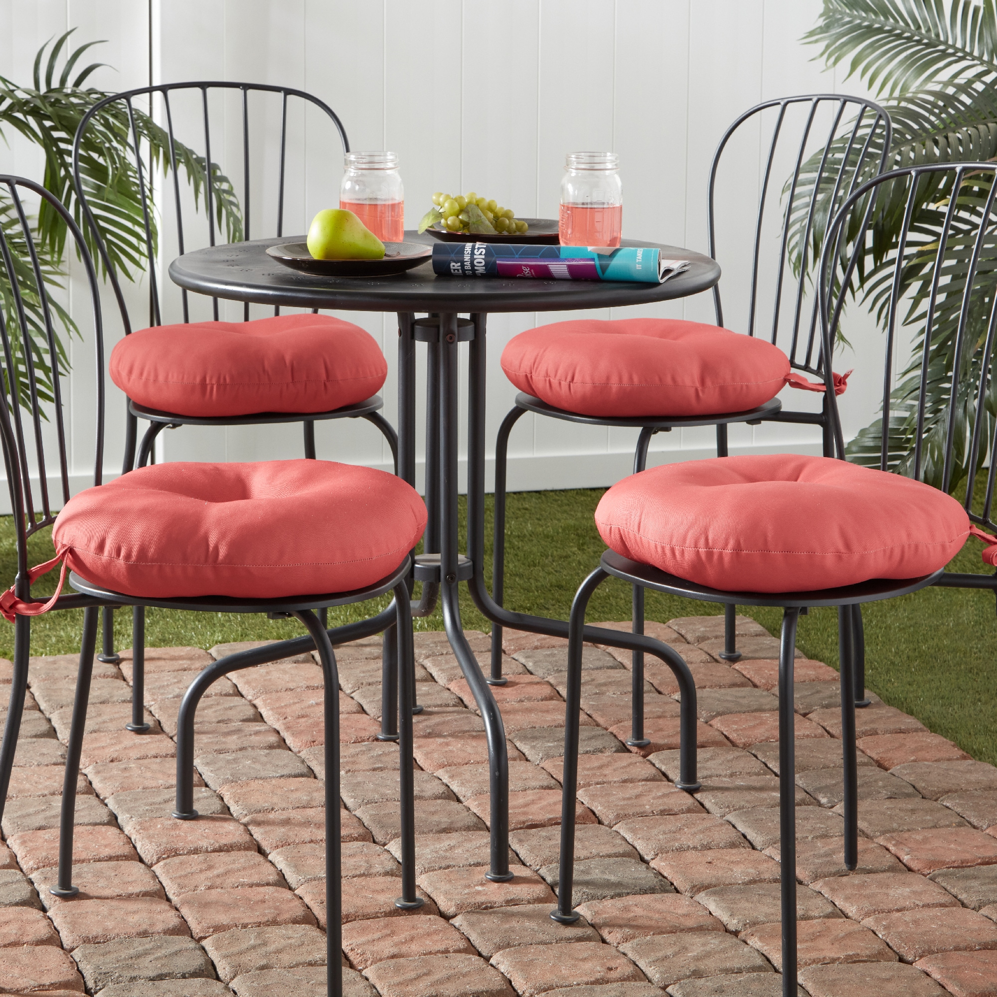 Greendale Home Fashions OC6816S4-CORAL Patio-Furniture-Cushions - View #3