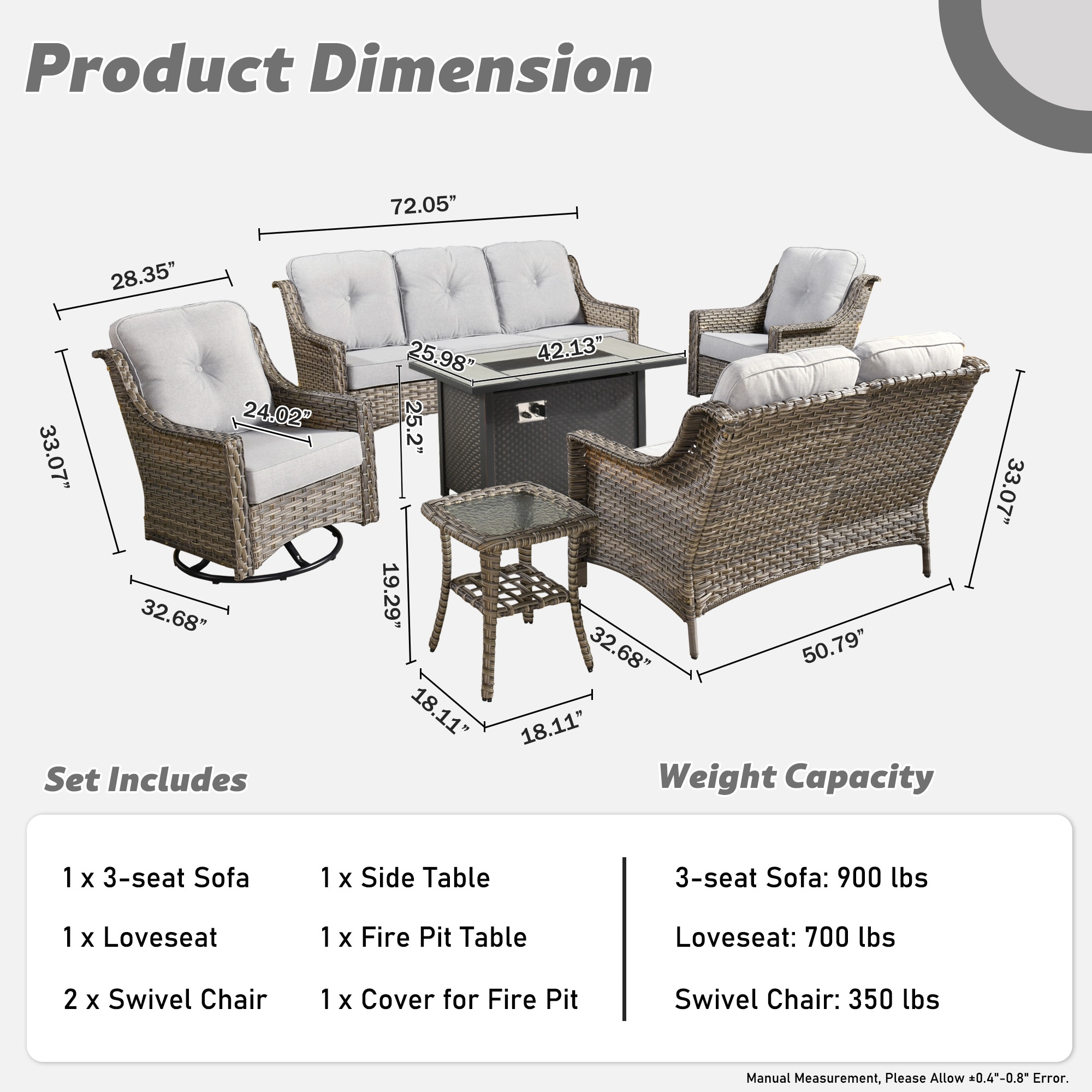 Ovios RFP03PD4-5Y Patio-Conversation-Sets - View #8
