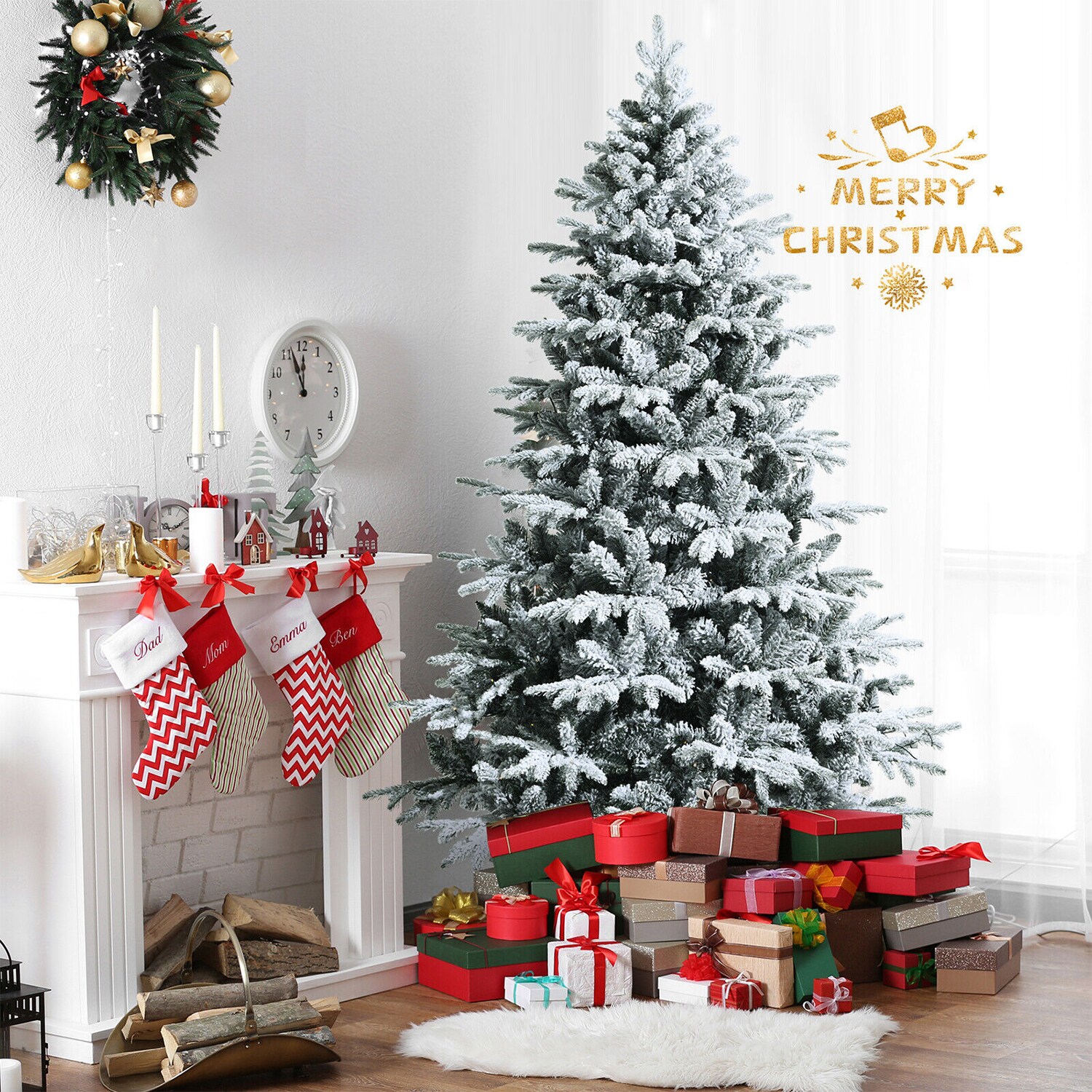 WELLFOR HYJ23570US Artificial-Christmas-Trees - View #5