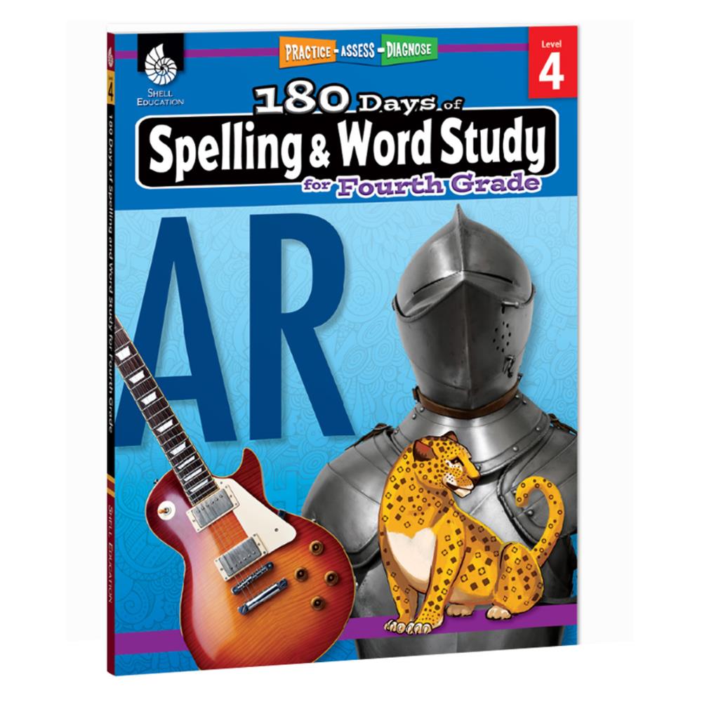 Shell Education SEP28632 180-Day Of Spelling and Word Study, Grade 4 Activity Book