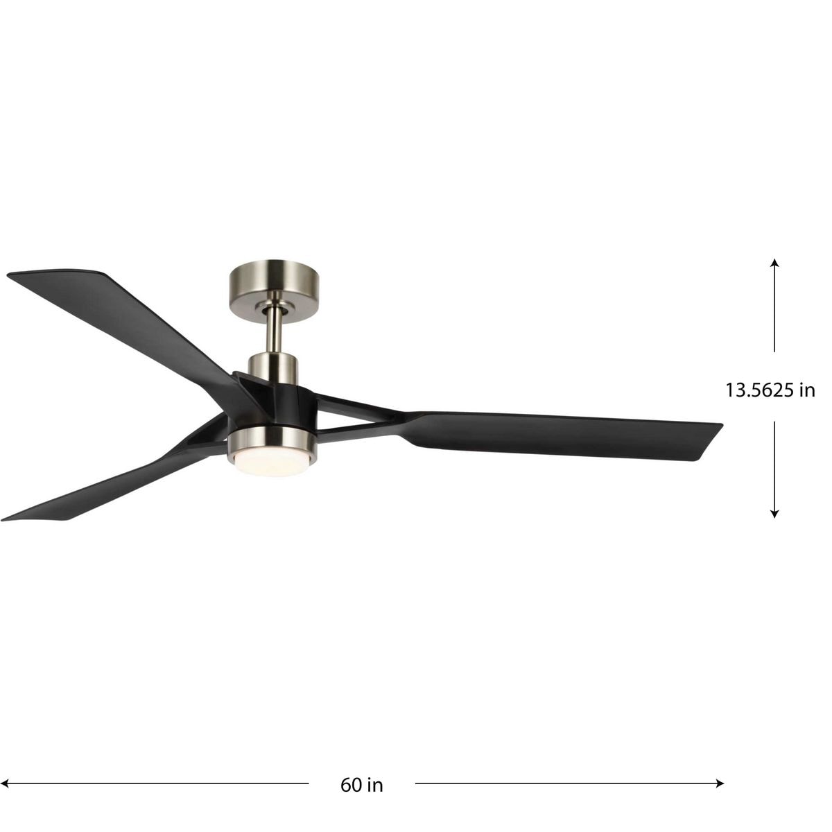 Belen 60'' Matte Black Ceiling Fan with LED Light