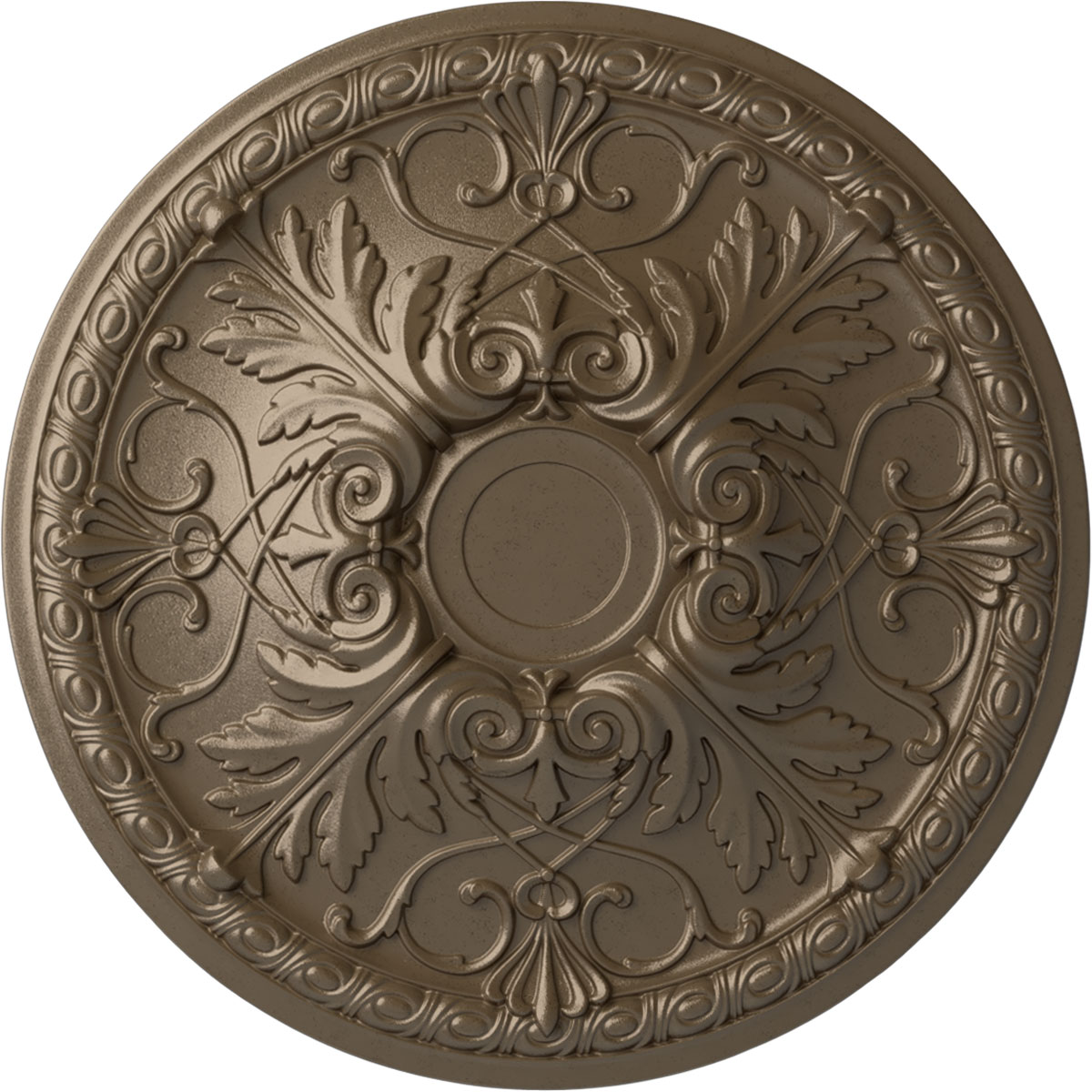 Ekena Millwork CM26TNWSS Tristan 26-in W x 26-in L Painted Warm Silver Polyurethane Whole Ceiling Medallion