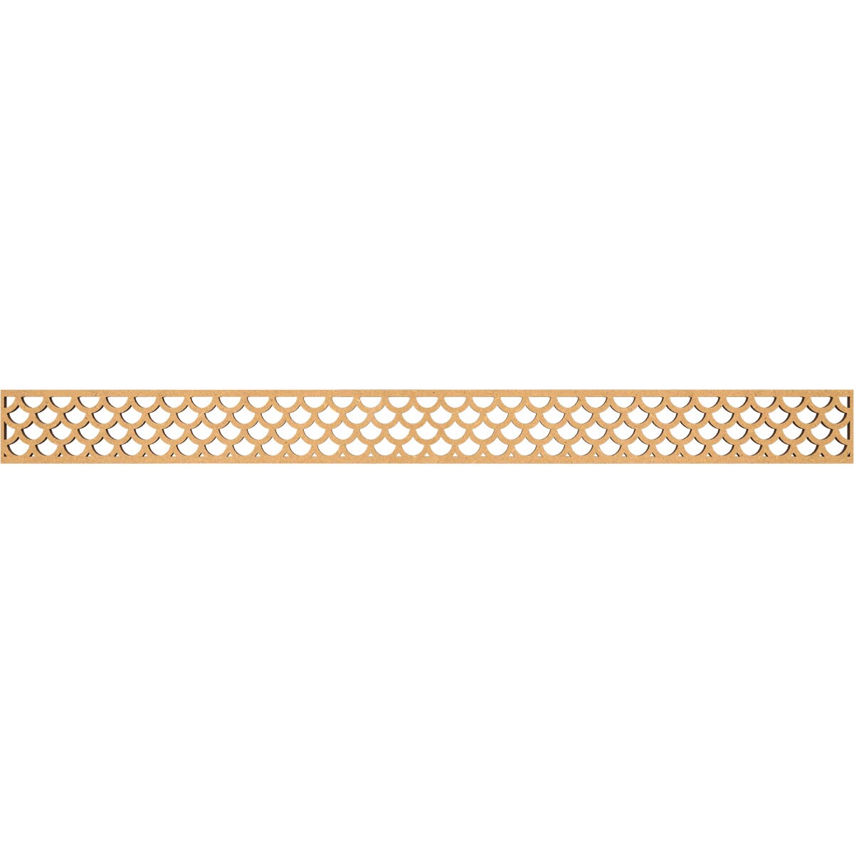 Ekena Millwork MLDB04X46HUDMF Hudson Fretwork Flat Trim 4-in x 3.87-ft Brown Unfinished 2157657 Pierced Wall Panel Moulding
