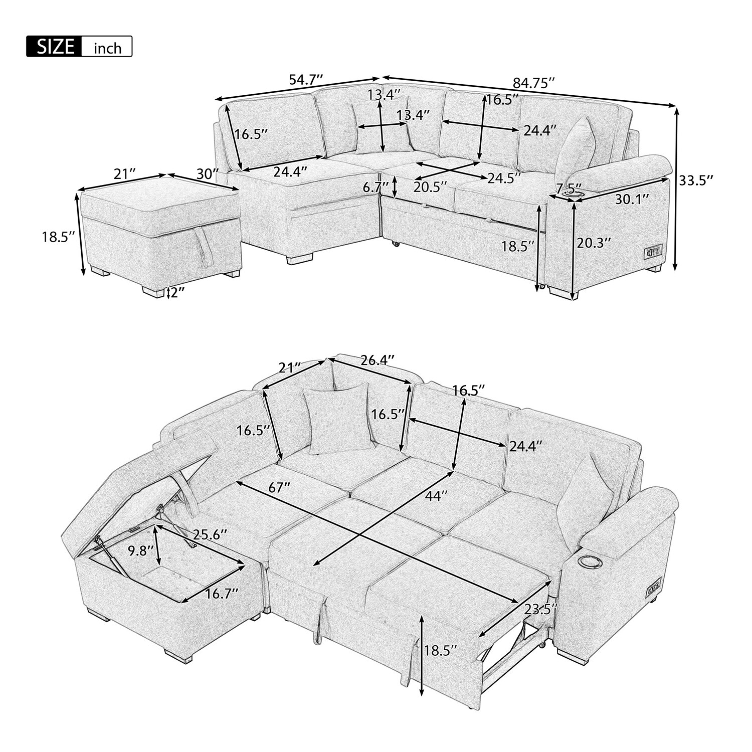 GZMR GZ-GN3072R Sofas-Loveseats - View #13