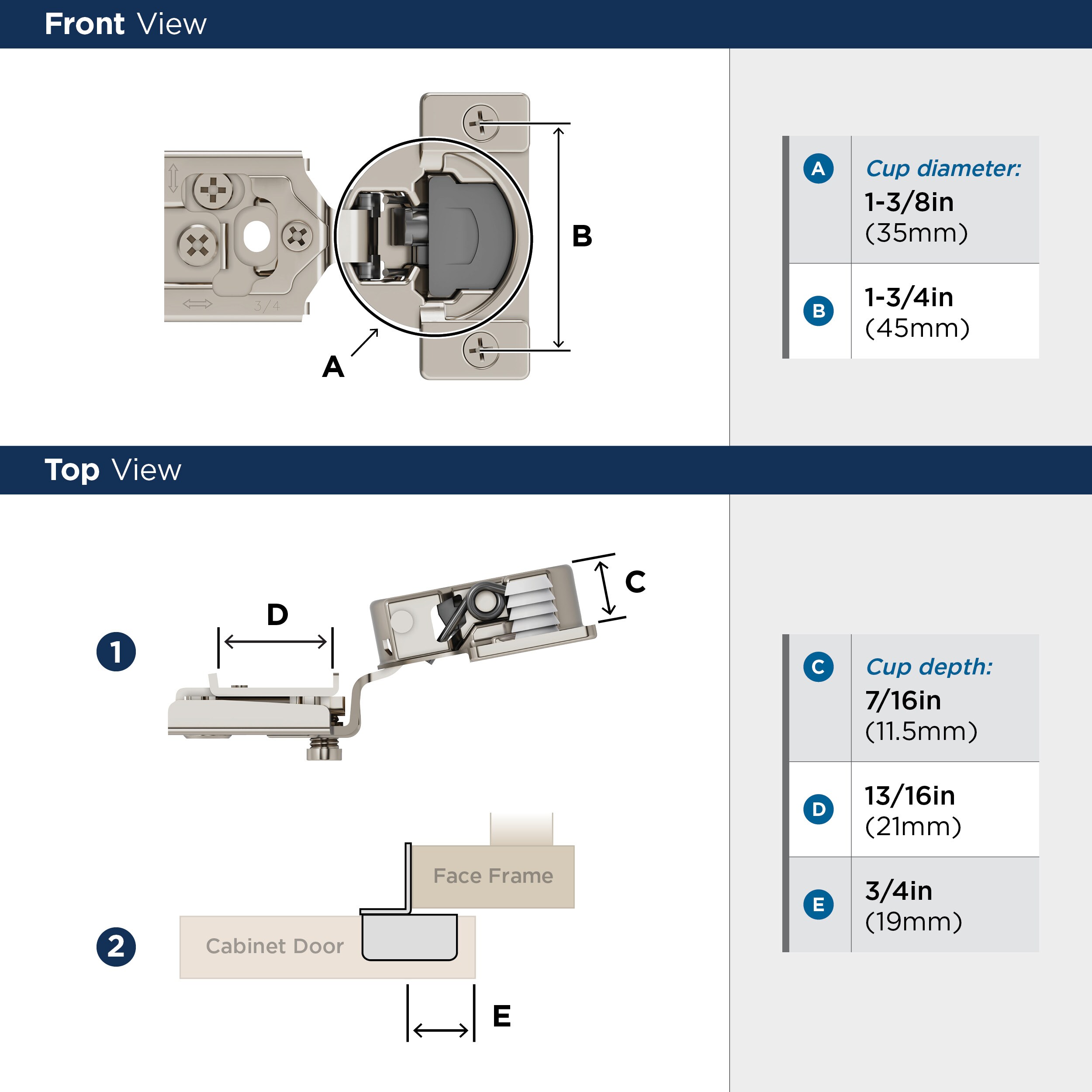 Amerock BP9237SCFF Cabinet-Hinges - View #3