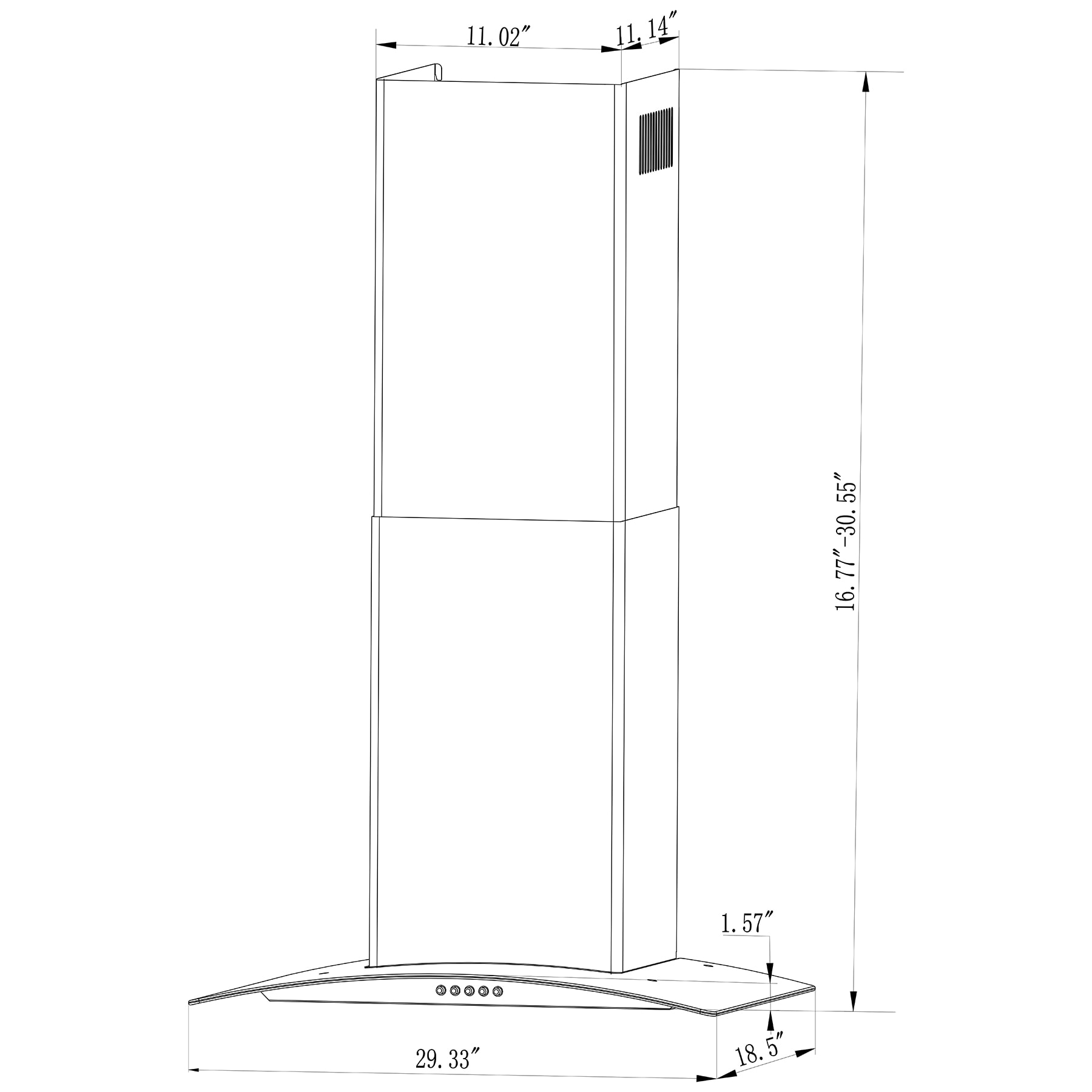 AKDY RH0454CFL Wall-Mounted-Range-Hoods - View #9