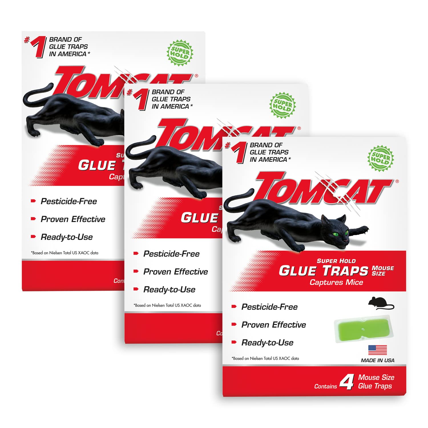 TOMCAT  Super Hold Glue Traps Mouse Size 3-Pack (12 Glue Traps)