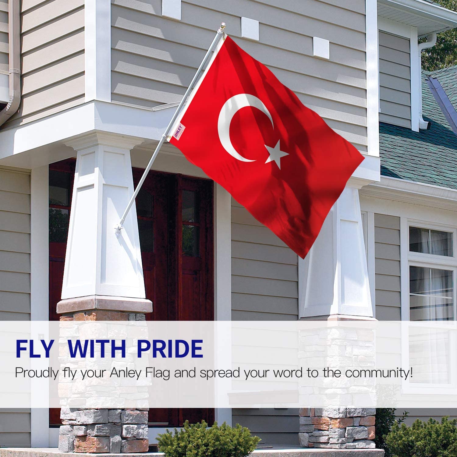 Anley Turkey Flag 5-ft W X 3-ft H International Flag In The Decorative ...