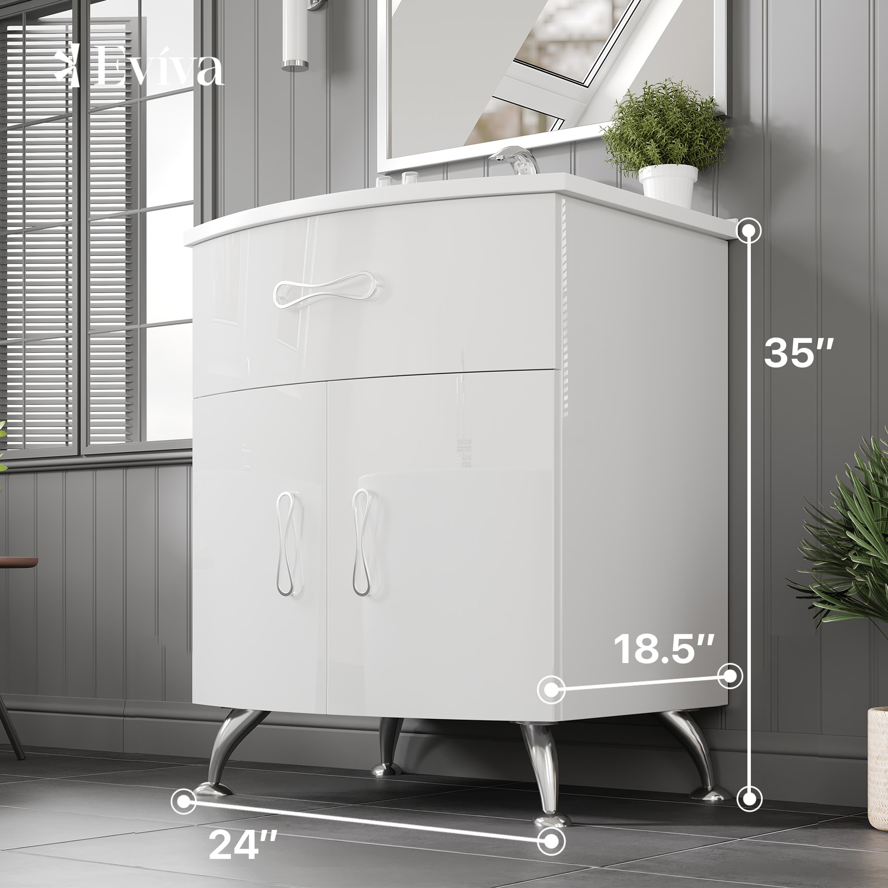 Eviva EVVN571-24WH Bath-Vanity-Combo - View #2