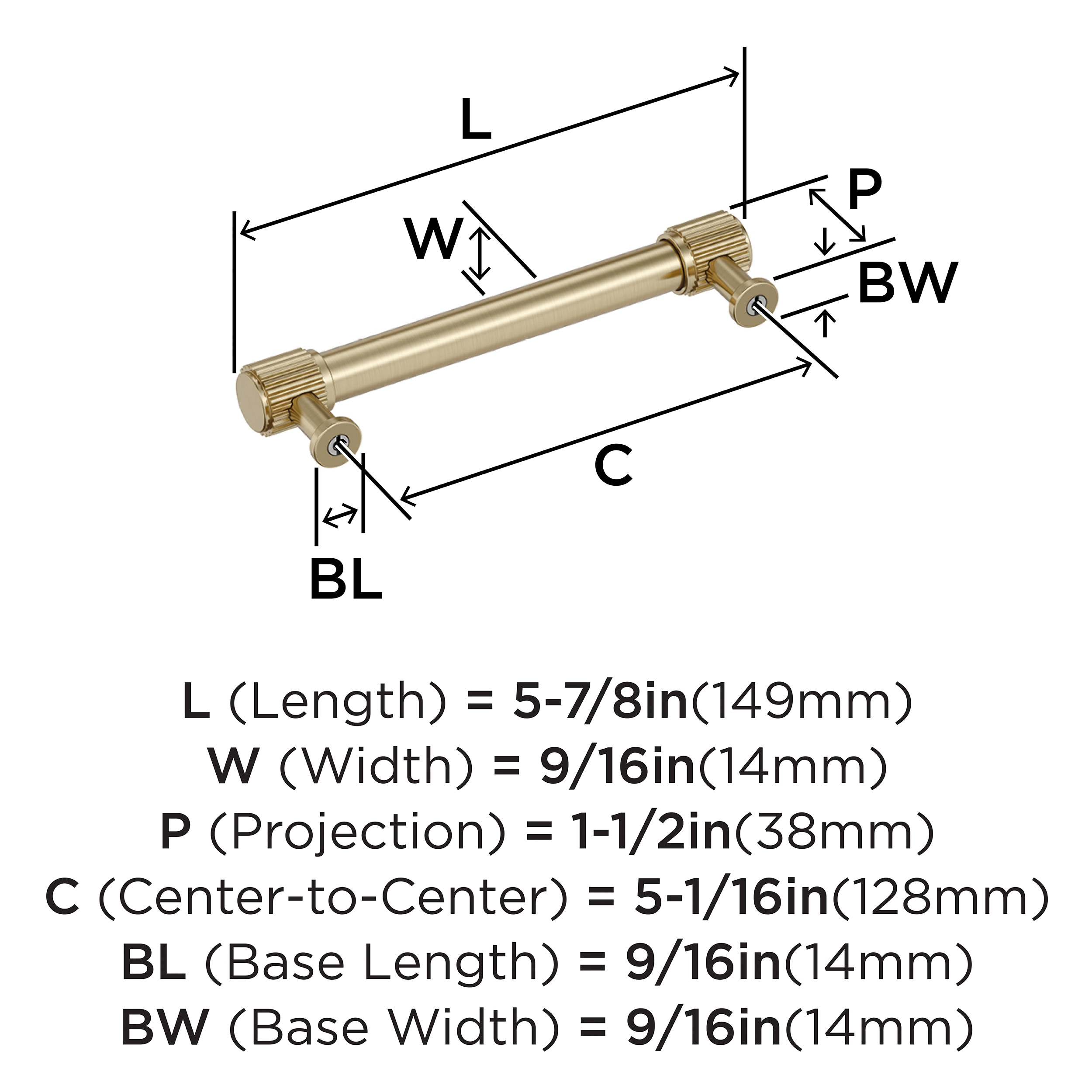 Amerock BP37804BBZ Cabinet-Pulls - View #4