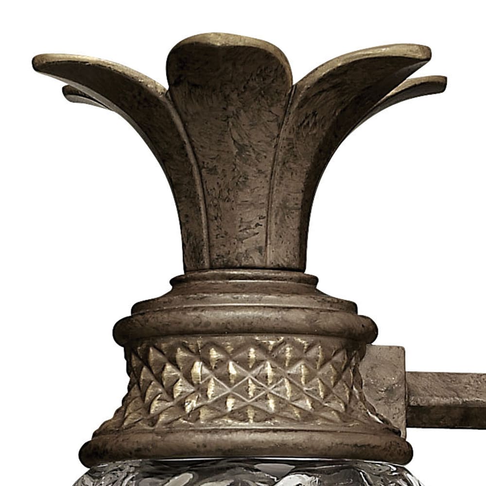 Pearl Bronze Clear Optic Glass Outdoor Wall Sconce