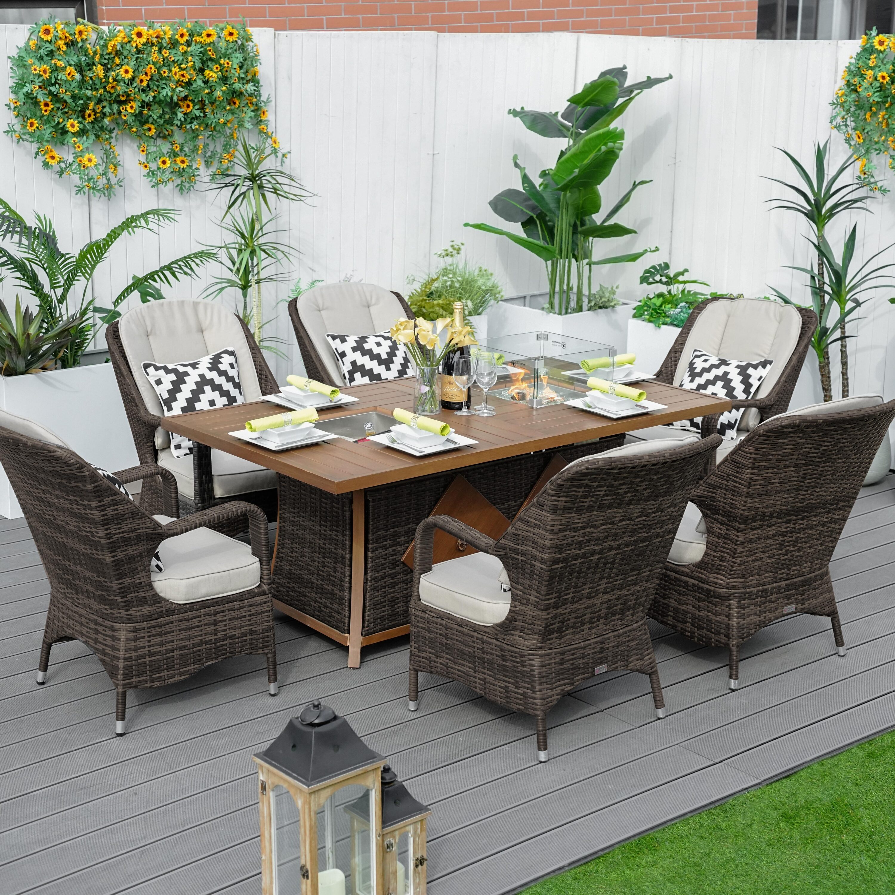 Direct Wicker DWG-1106FI-BR Patio-Dining-Sets - View #6