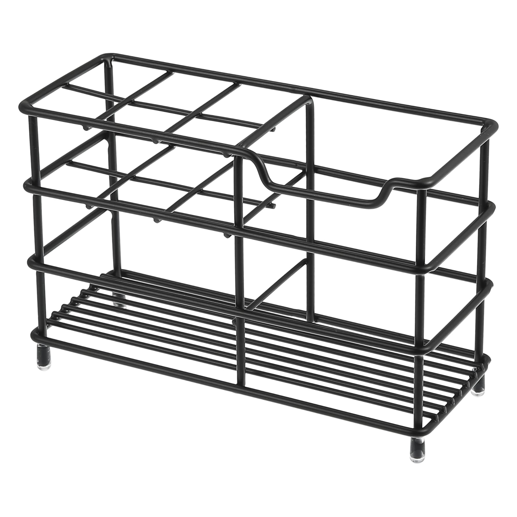 Unique Bargains - 6 Slots 304 Stainless Steel Toothbrush Holder Toothpaste Holder Stand Bathroom ...