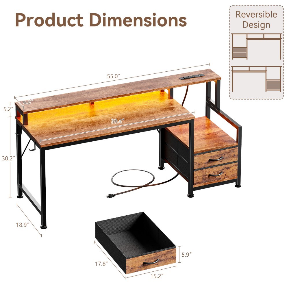 Furologee CD-058-CL-55-1-RB desks - View #3