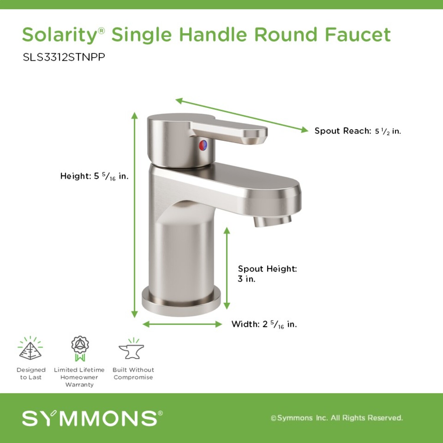 Symmons SLS3312STNPP Lavatory-Faucets - View #4