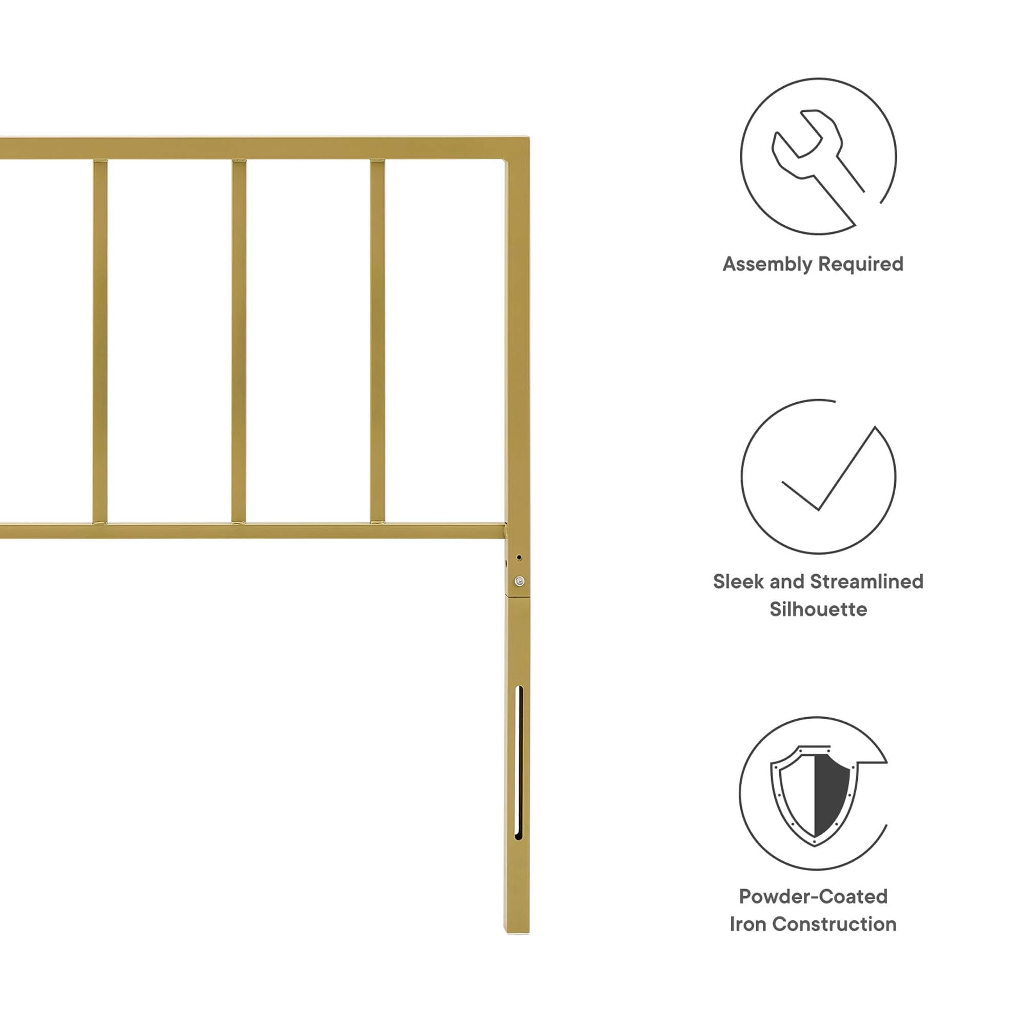 Modway MOD-6169-GLD Upholstered-Headboards - View #3