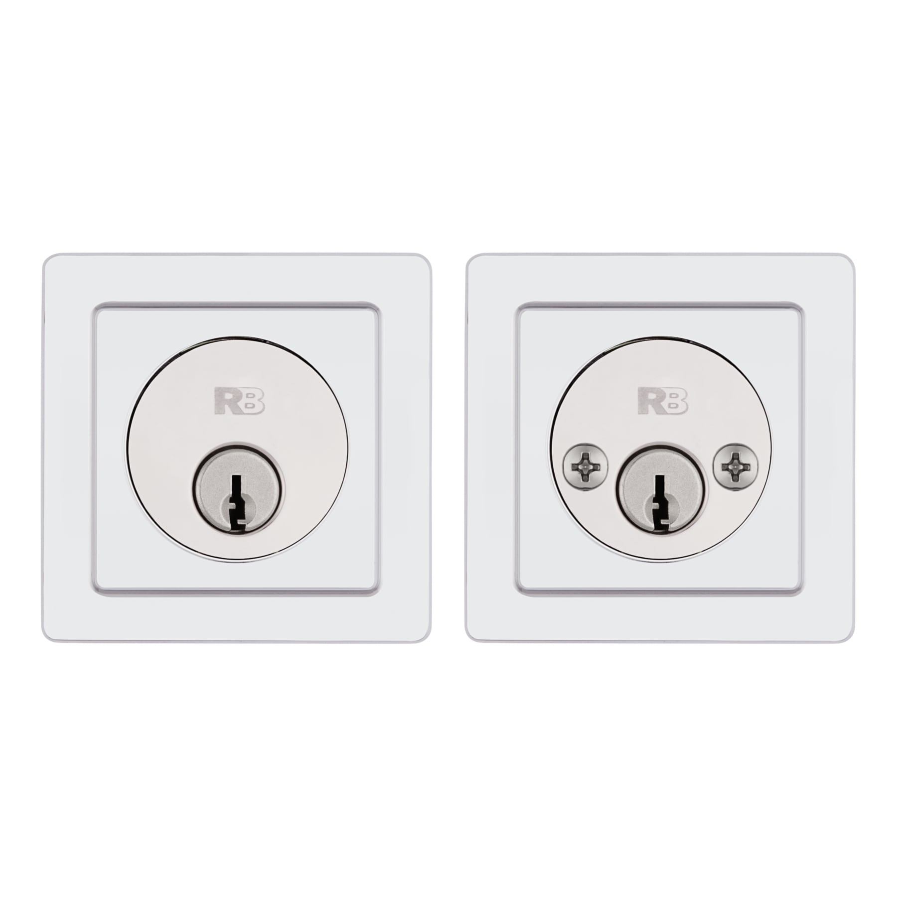 RELIABILT 93720-016 Contemporary Square Polished Chrome Double Cylinder Deadbolt