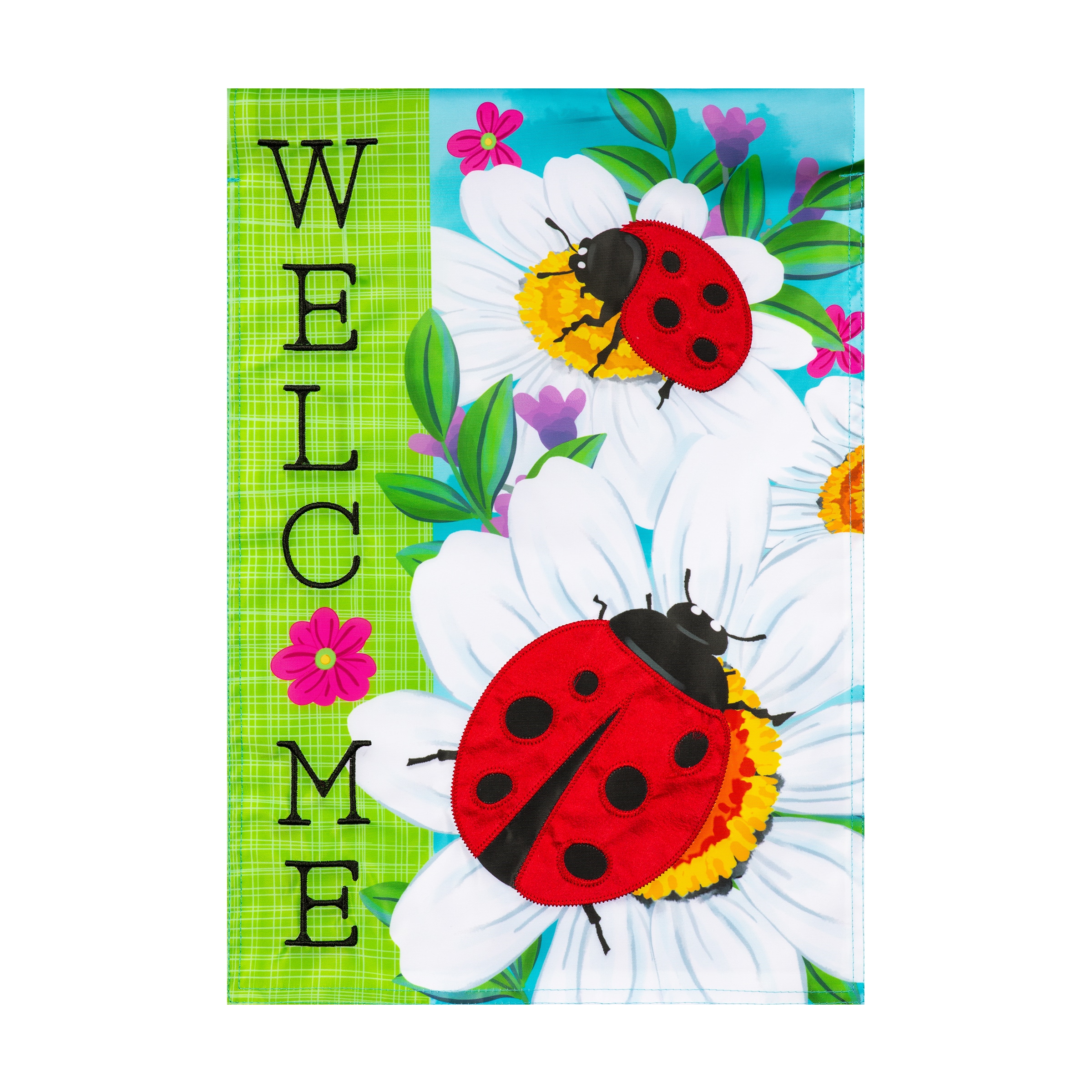 Style Selections ZLW1610099 1-ft W x 1.5-ft H Summer Embroidered Garden flag