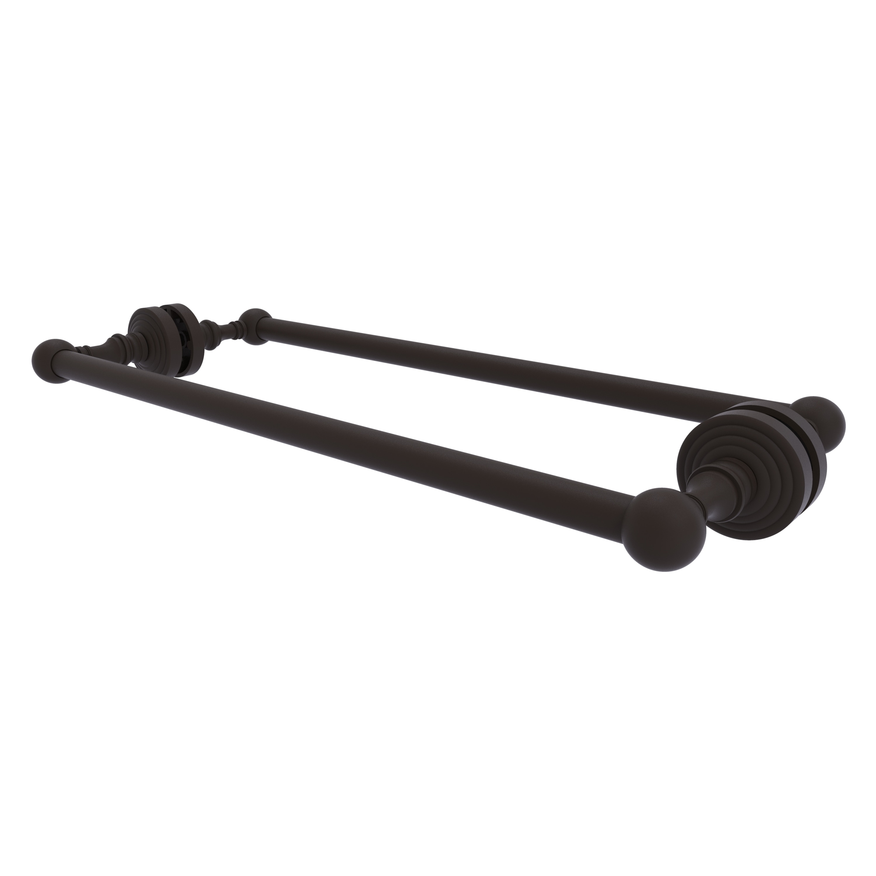 Allied Brass WP-41-BB-18-ORB Waverly Place 18-in double Oil-rubbed bronze Wall mount Double Towel Bar