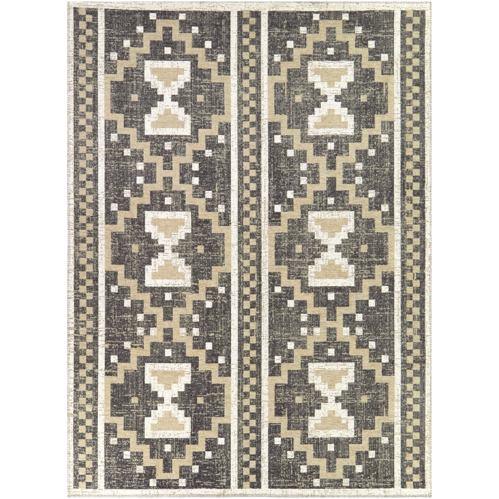 Steward 8 x 10 (ft) Tufted Polypropylene/Jute/Polyester Brown Rectangular Indoor Geometric Southwestern Spot Clean Only Pet Friendly Area rug