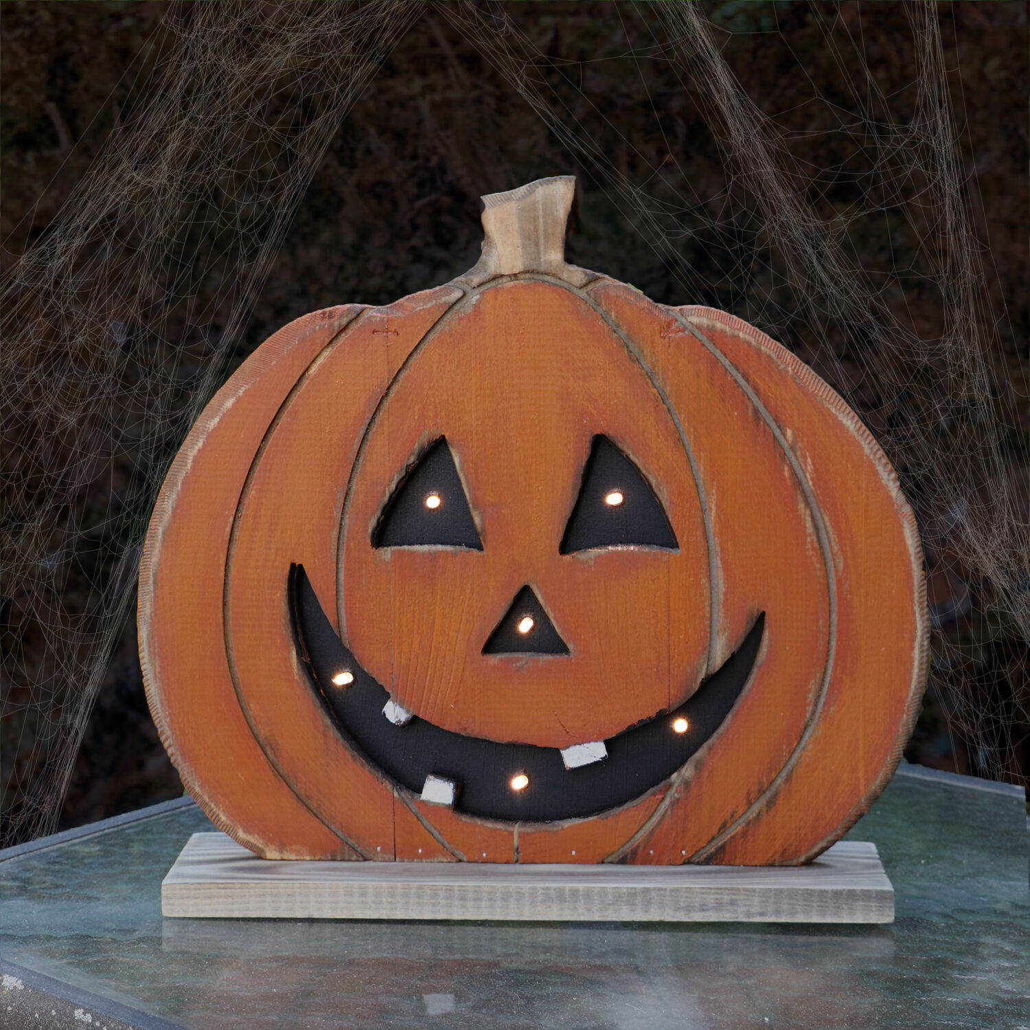 Haunted Hill Farm HHWOODPMP-1OR Table-Halloween-Decor - View #8