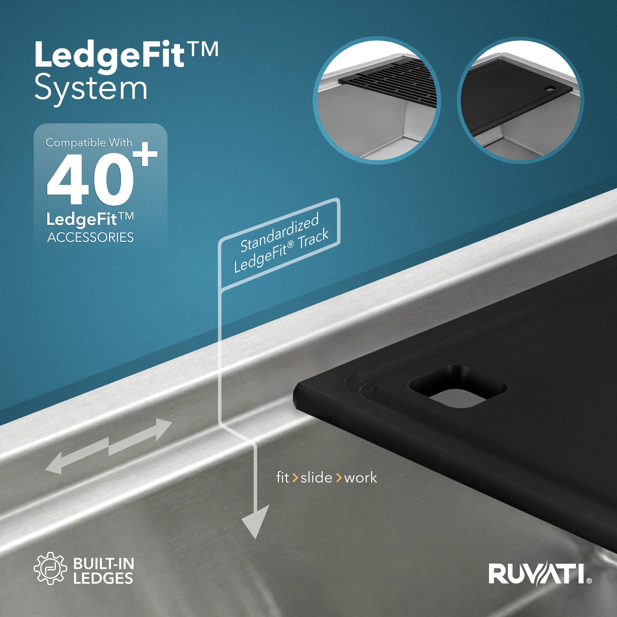 Ruvati RVH8573 Kitchen-Sinks - View #6