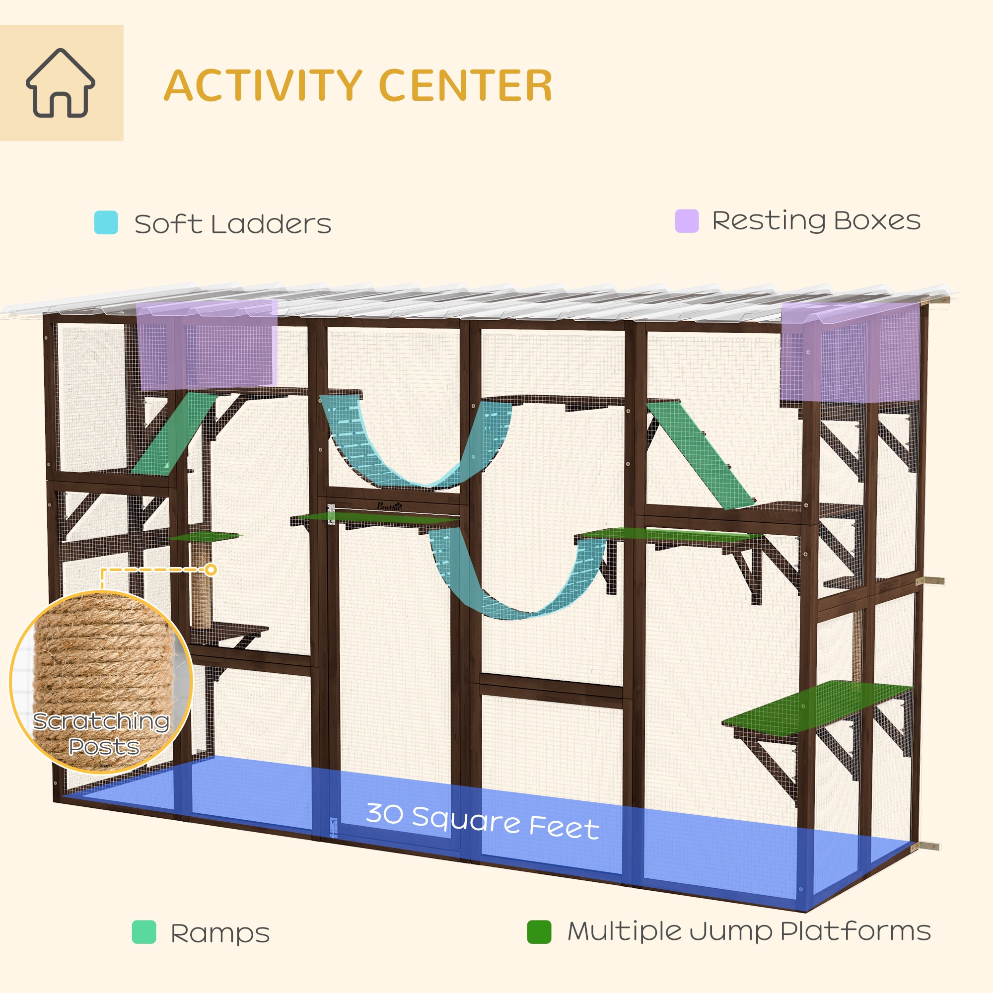 PawHut D32-018V00CF Dog-Houses - View #6