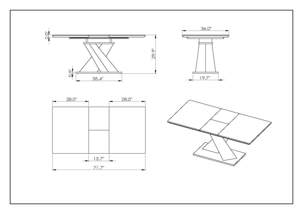 Chintaly Imports BETHANY-DT Dining-Tables - View #5