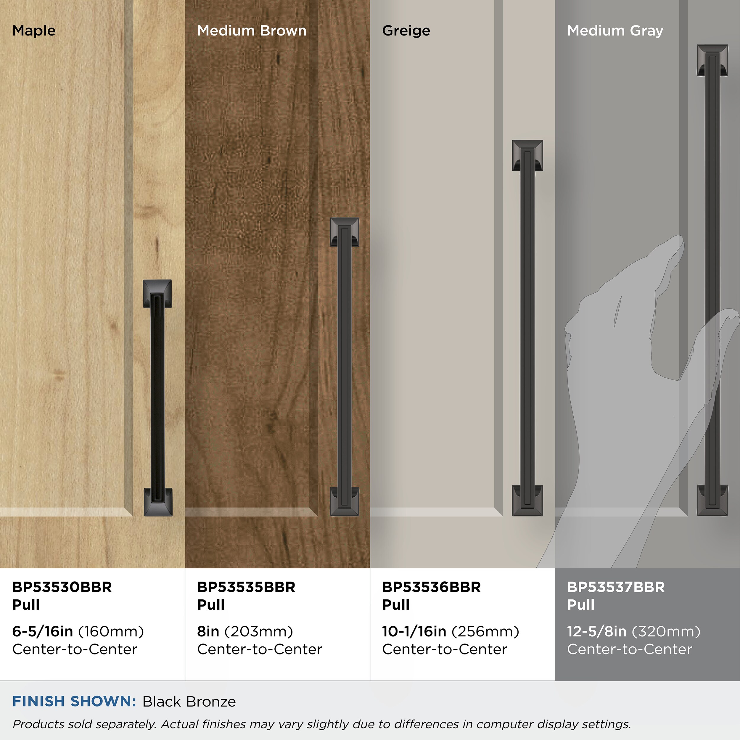 Amerock BP53537BBR Cabinet-Pulls - View #3