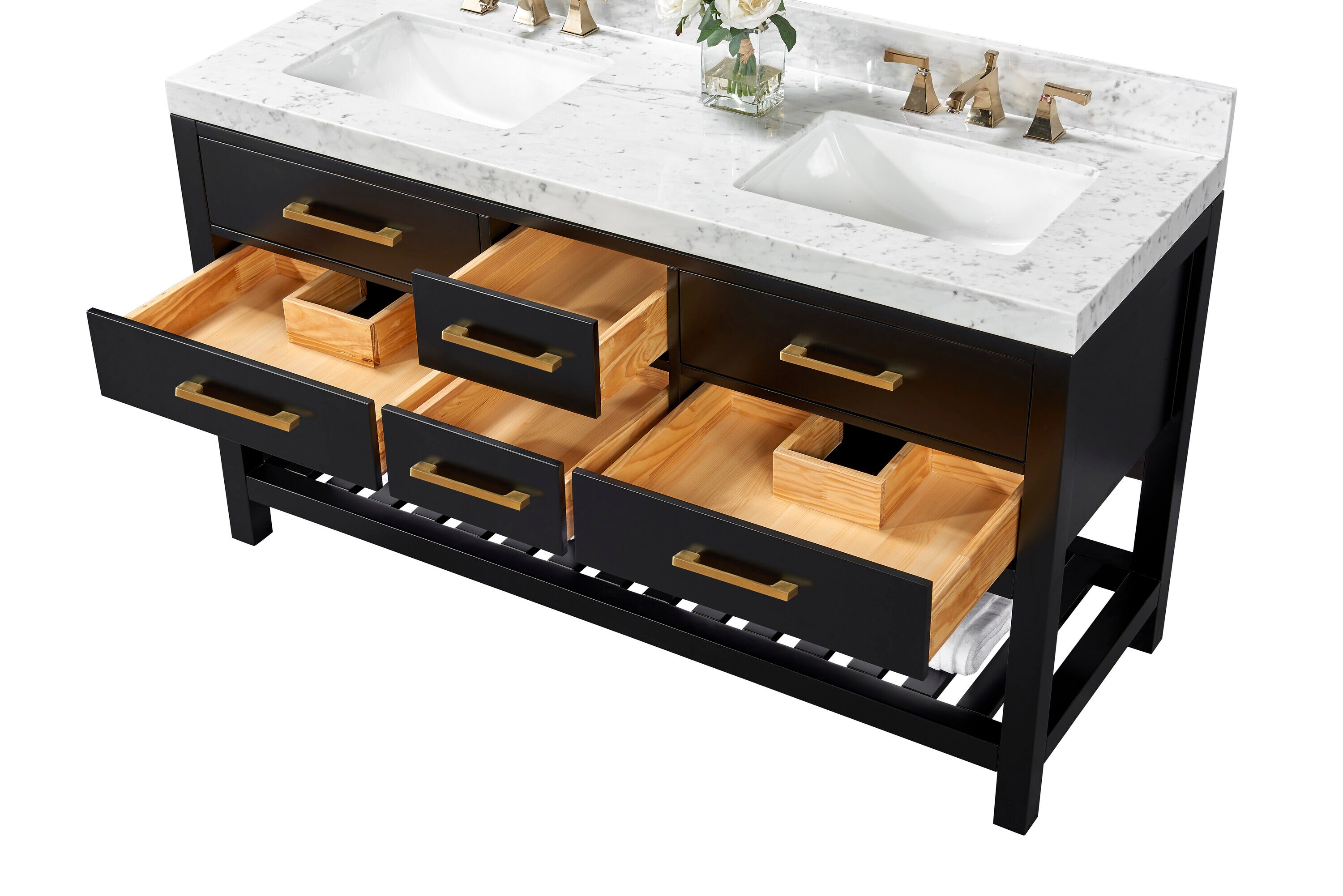 Ancerre Designs VTSELIZABETH60BOCWGD Bath-Vanity-Combo - View #10